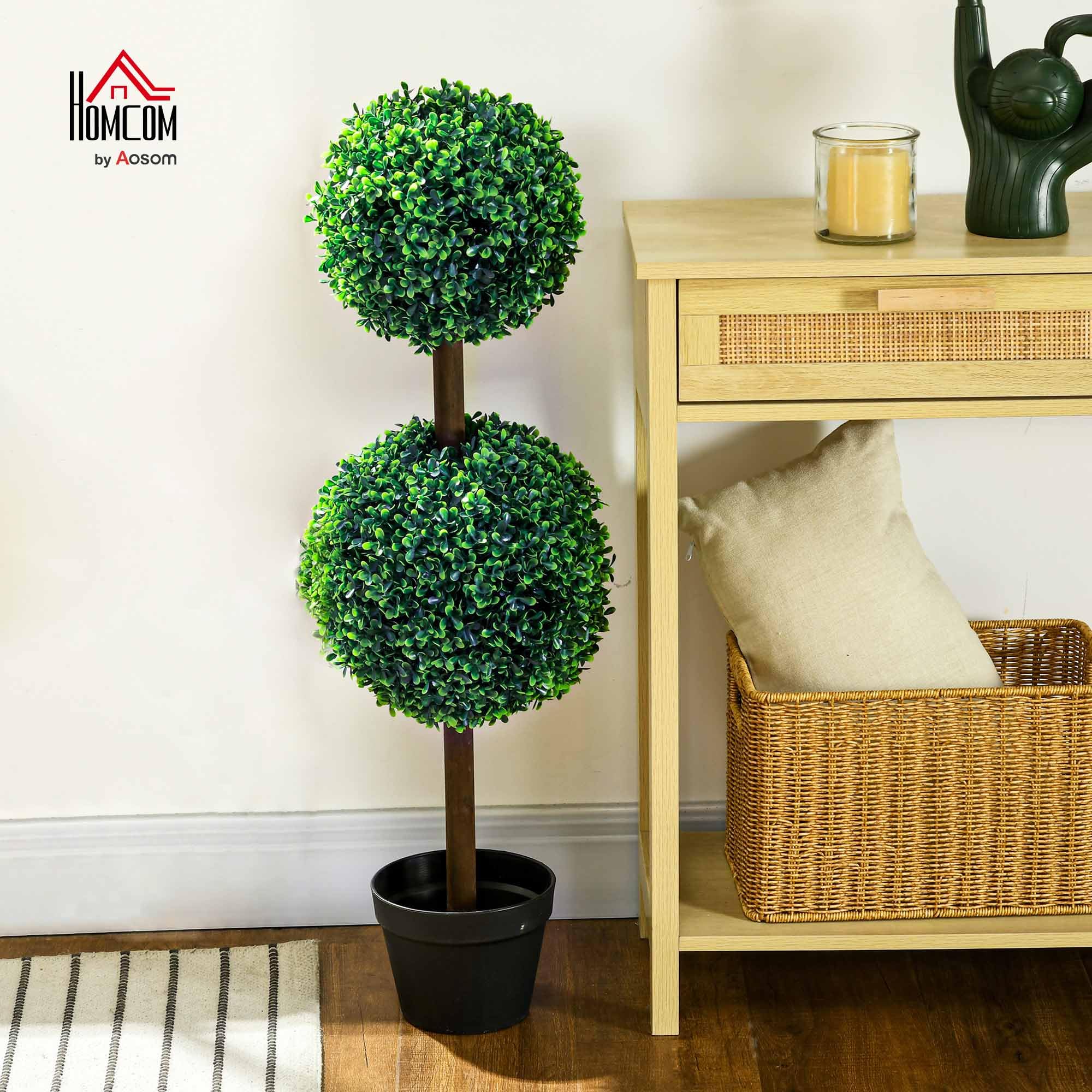 Set 2 Piante Finti HOMCOM - Sfera Con Fiori Di Lavanda, Vaso - Foto 8