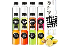 12-Piece 2 oz Ginger Shot Glasses: Wellness Elixir Essentials