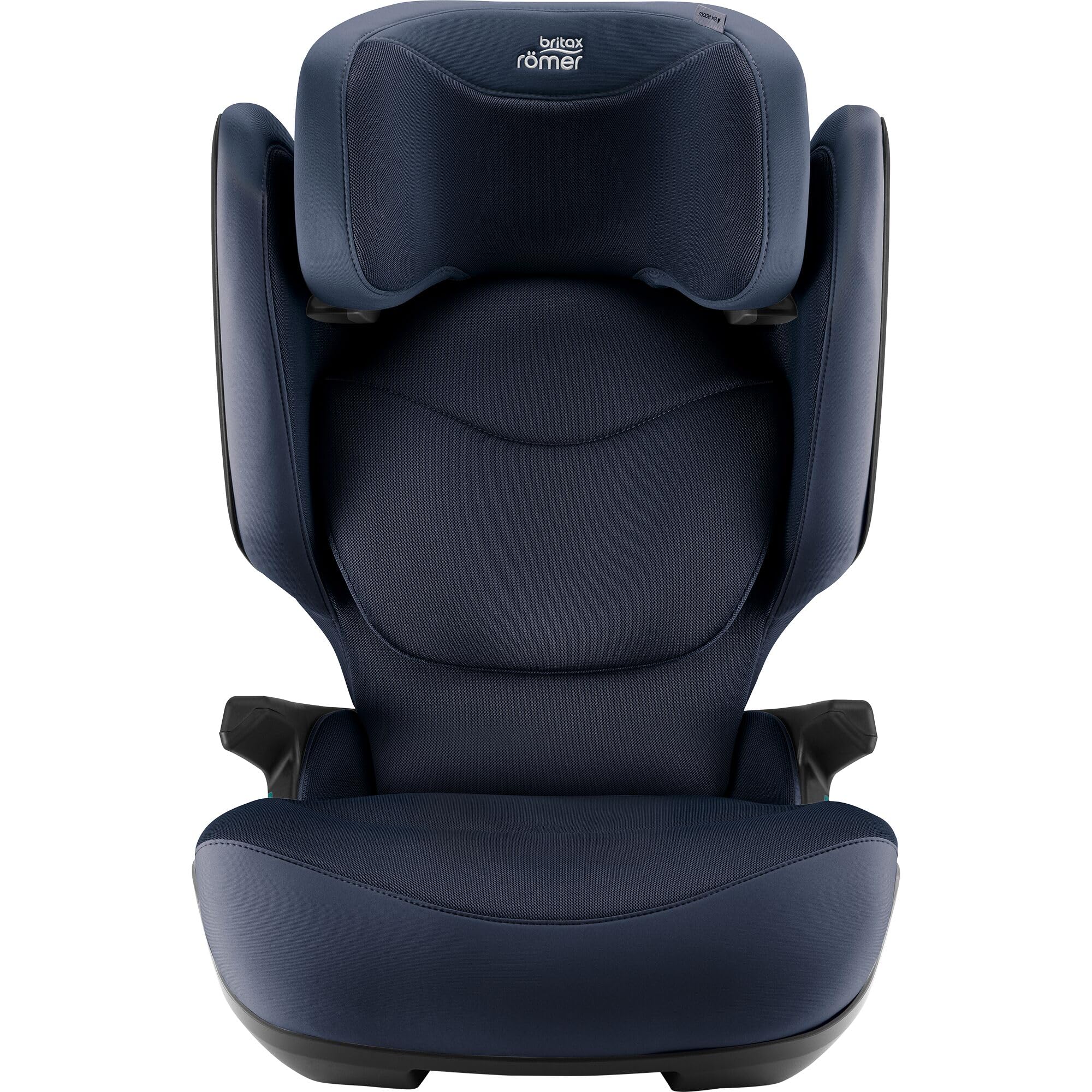 BRITAX RÖMER Fotelik samochodowy dla dzieci KIDFIX PRO M, dla dzieci od 100-150 cm (i-Size) z ISOFIX i bez, 35-12 lat, niebieski - styl