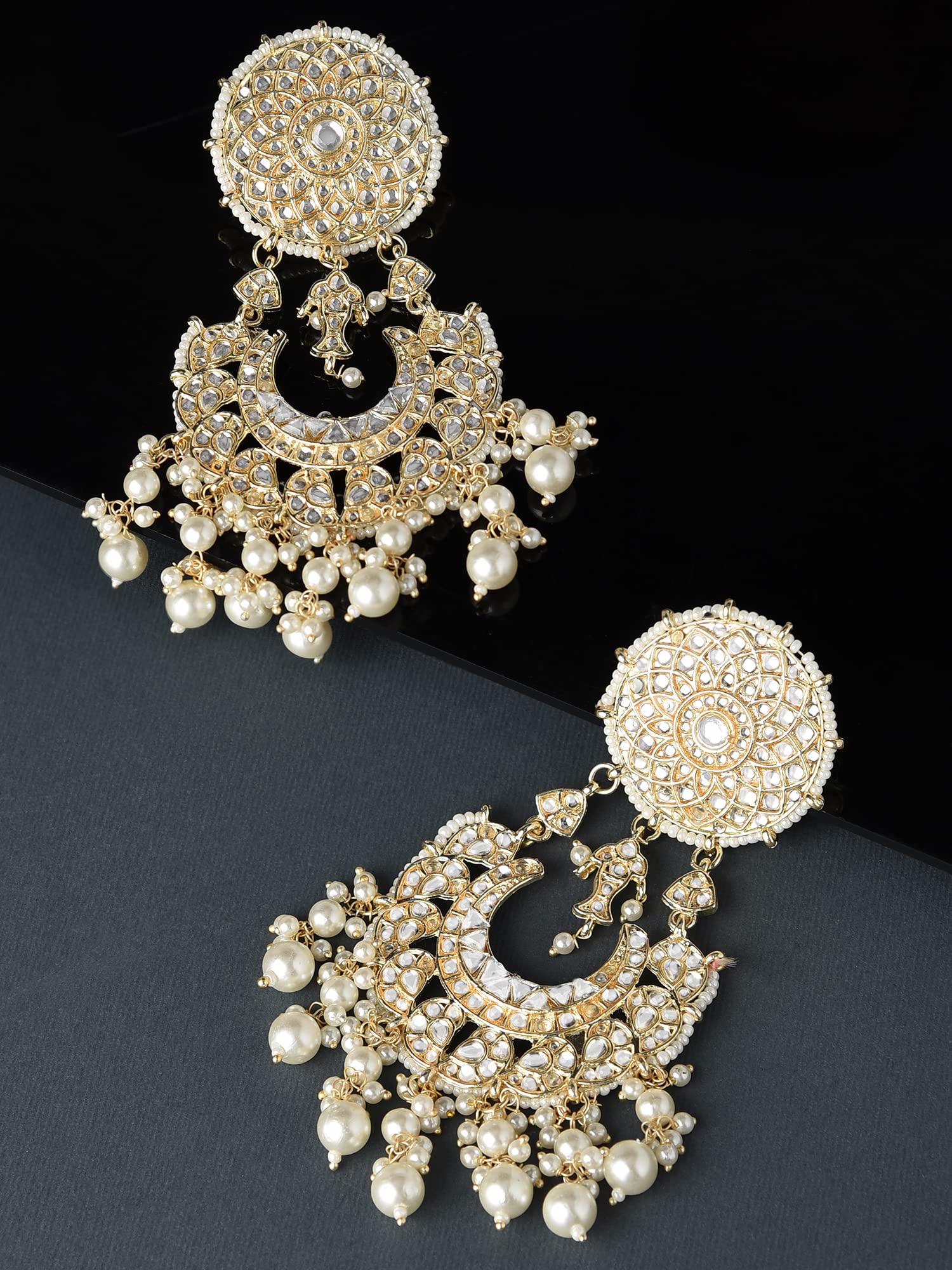 Ethnic Kundan & Embellished Dangle Earring for Women