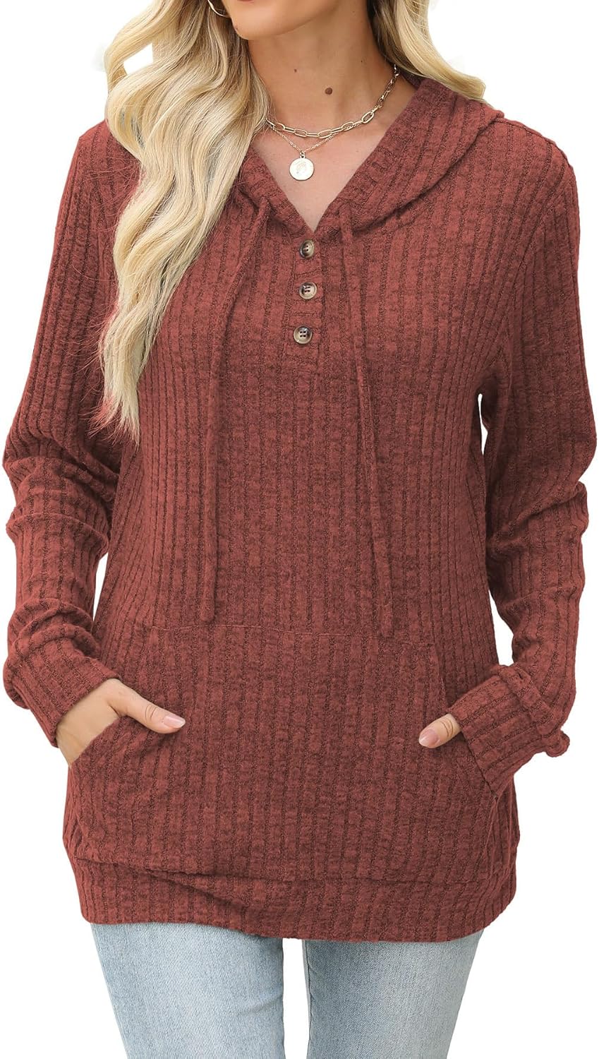 JomeDesign Womens Sweaters Fall Long Sleeve Hoodie Laides Sweatshirts Loose Casual Fashion Clothes S-2XL - Image 2