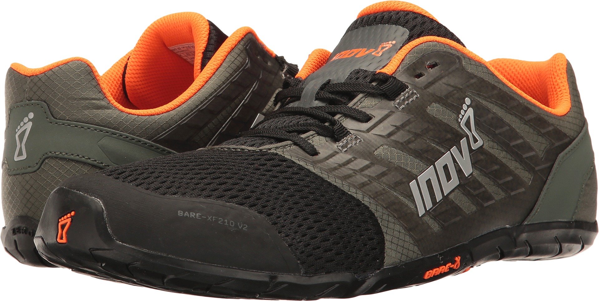 inov-8 Męski orbitrek Bare-XF 210 v2 (M), szary/czarny/pomarańczowy, 41,5 EU, szary, czarny, pomarańczowy., 41.5 EU