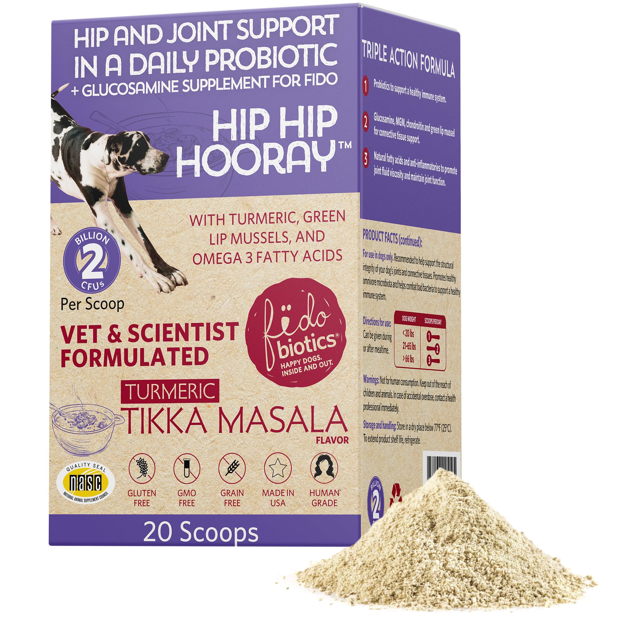 Fidobiotics Hip &amp; Joint Support for Dogs, 20 Servings