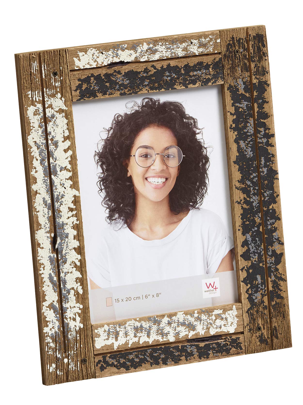 walther design Bilderrahmen creme/blau 15 x 20 cm Dupla Portraitrahmen YA520C