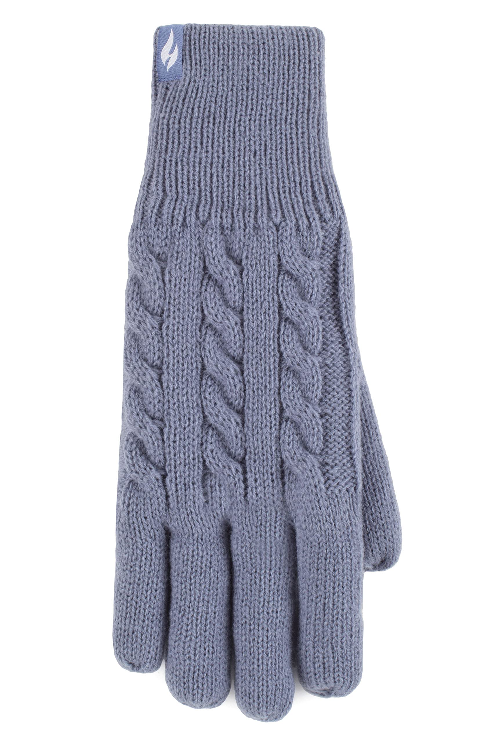 Heat Holders Women's Dusky Blue Sockshop Willow Cable Gloves Pack Of 1 M-L