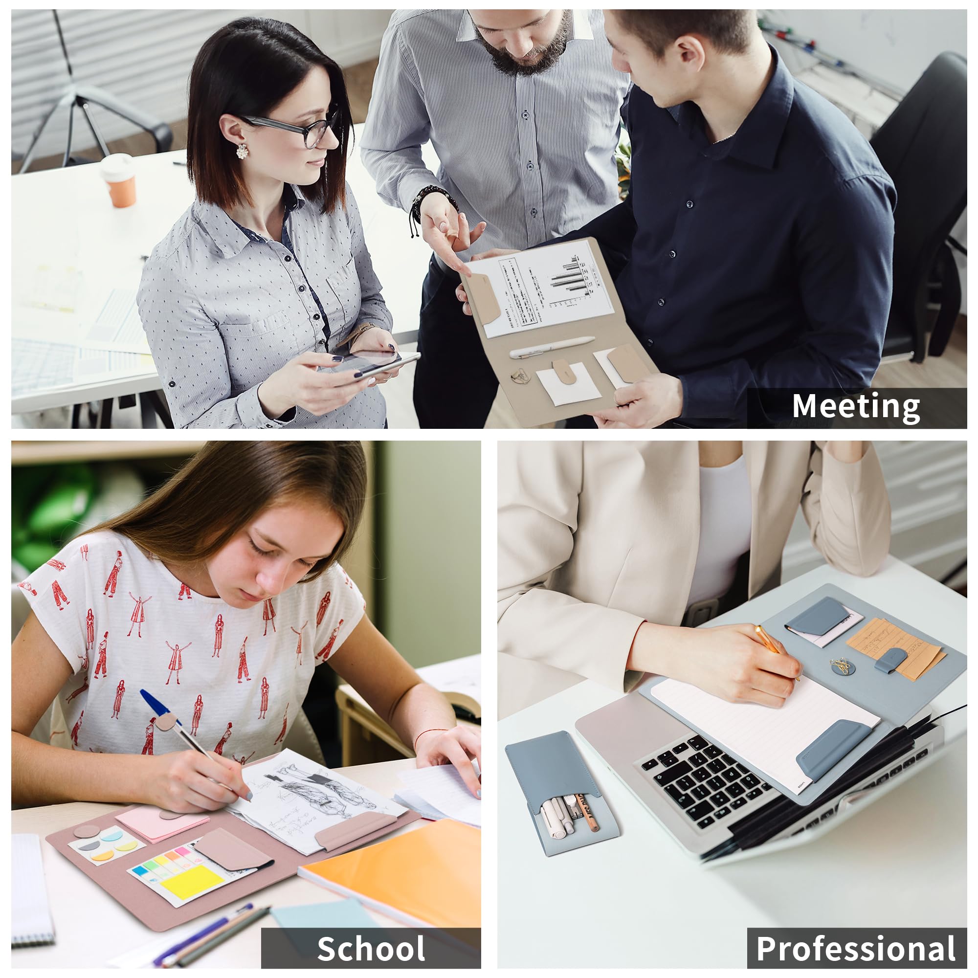 Porte-documents magnétique A5 pour gaucher et droitier, planificateur d'affaires, organiseur ordinateur portable