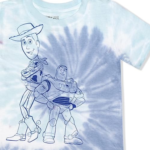 Miniatura 3 de Disney Toy Story Woody and Buzz Lightyear - Camiseta para niños pequeños y grandes, color azul y blanco
