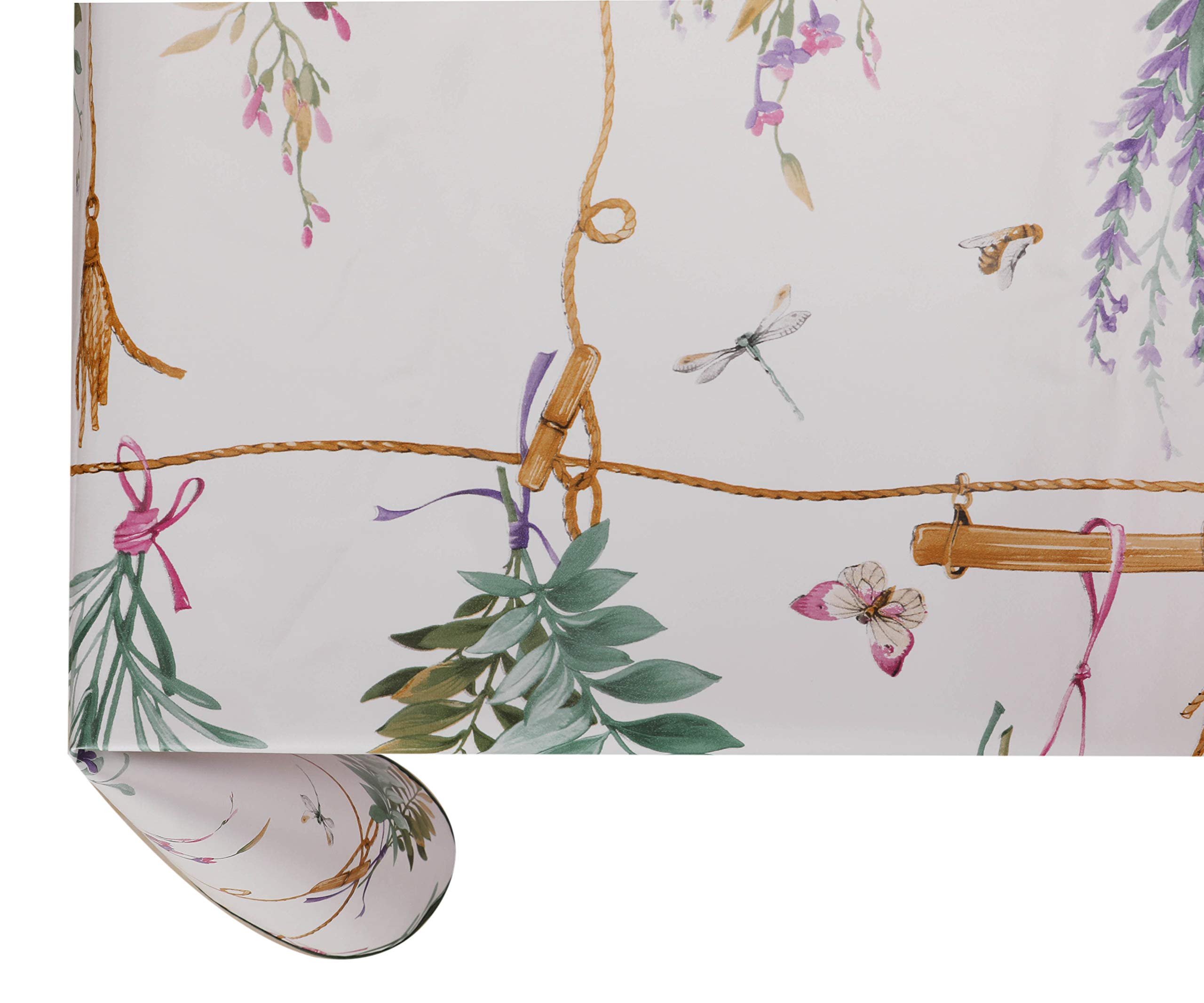 Vintage wollen perzisch / oosters tafelkleed klassiek rond dia. 160 cm – crème , groen met bruin