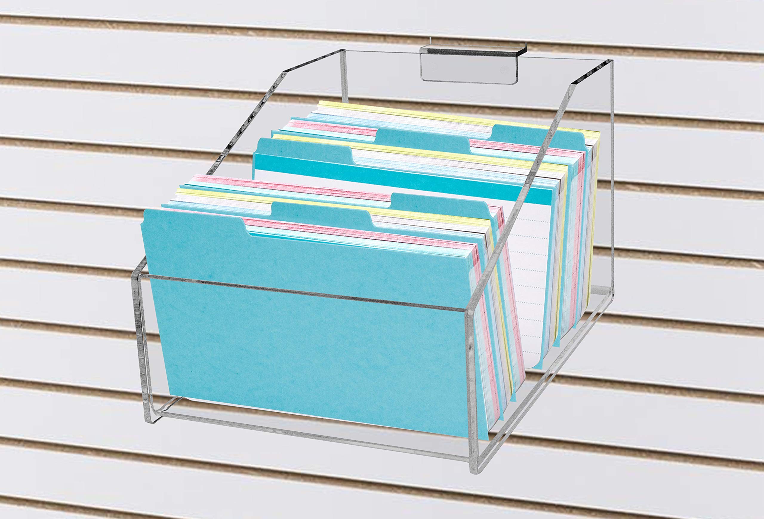 Marketing Holders 6 Pack Slatwall Acrylic Retail Bin Single Compartment Holds CDs and DVDs 5.75