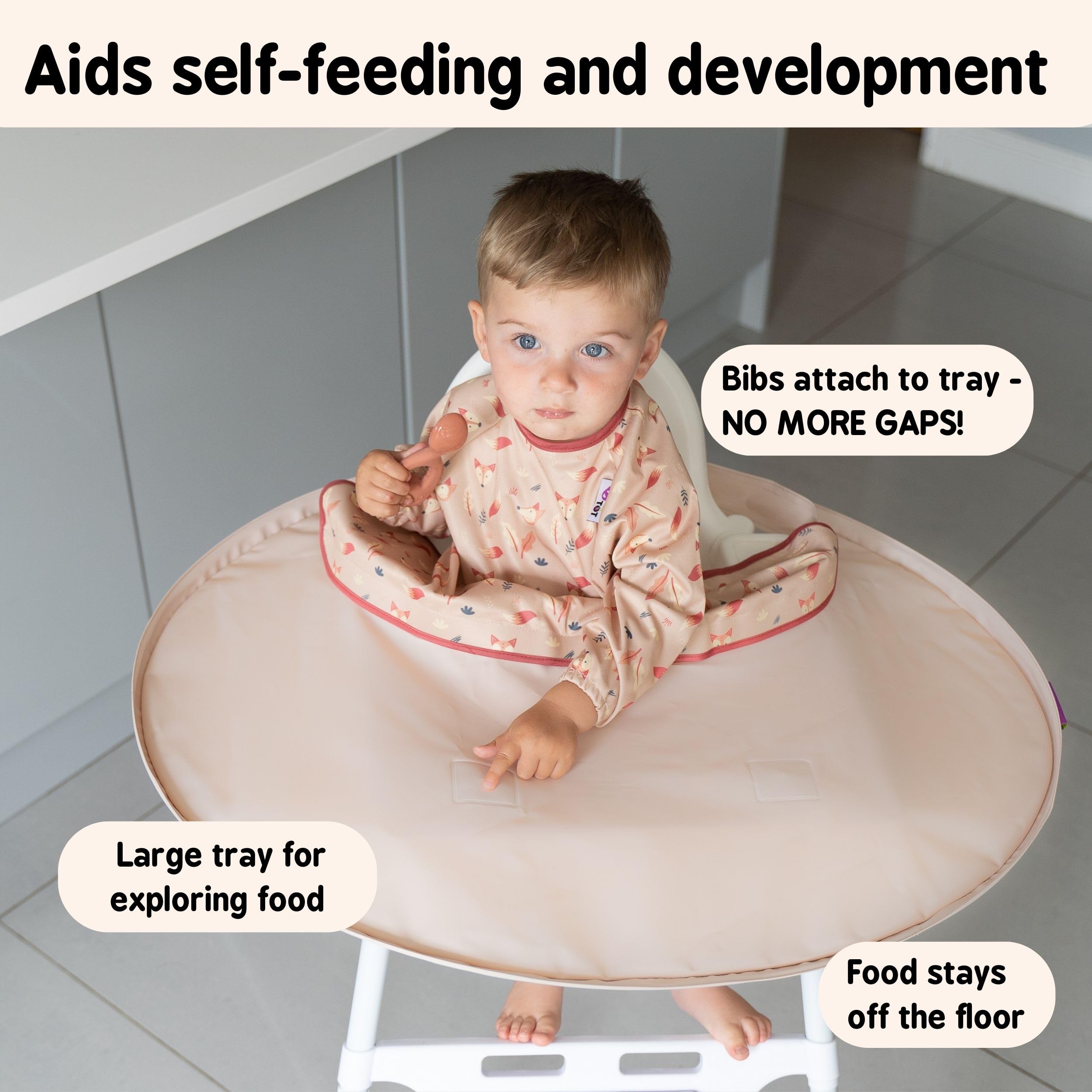 Tidy Tot Kit diversification alimentaire plateau bavoirs cuillère silicone