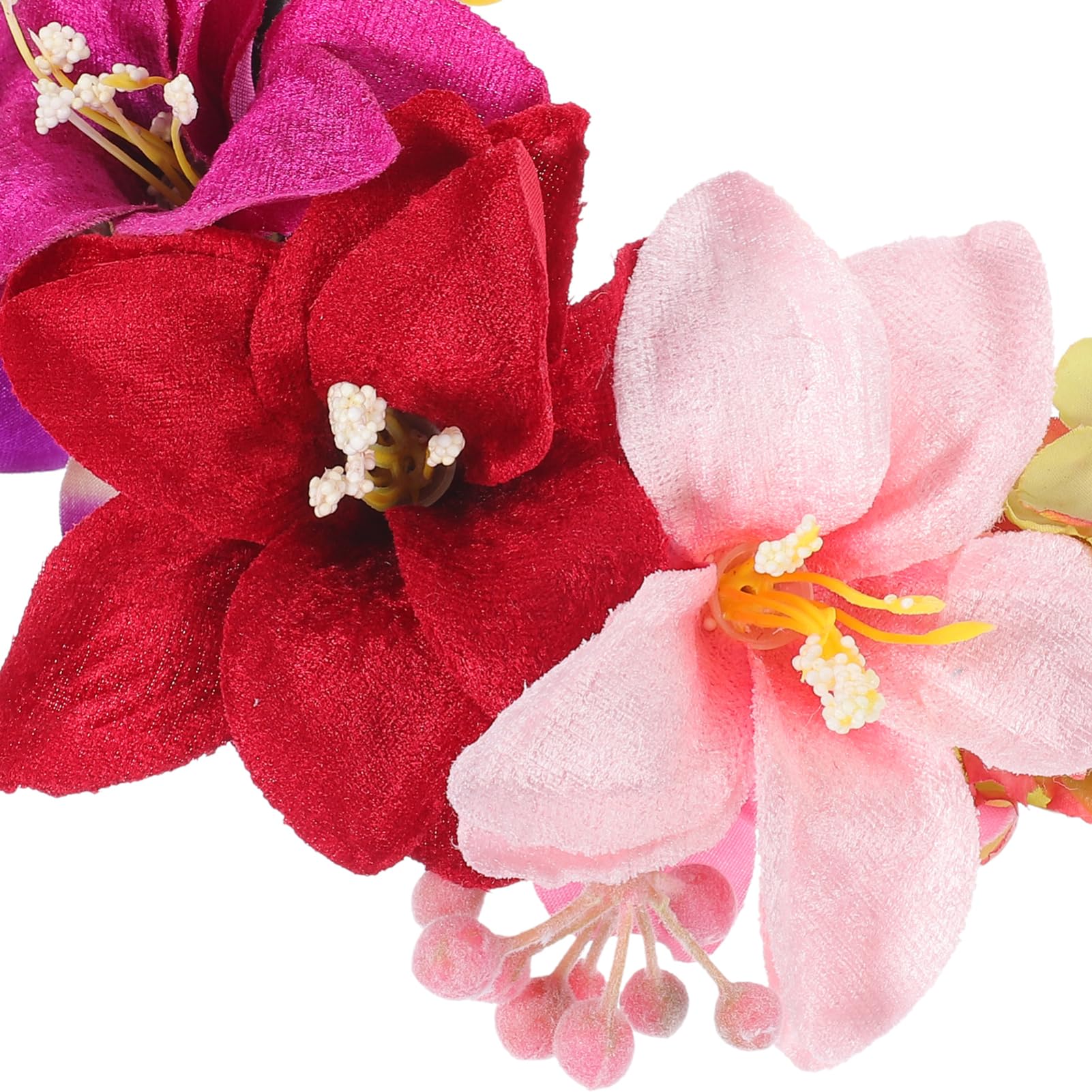 Beavorty 5 Pezzi Di Fascia Per in Tessuto Leggero Con Fiori Di Giglio Alla Moda Per Donne E Ragazze Per Feste E Occasioni Speciali