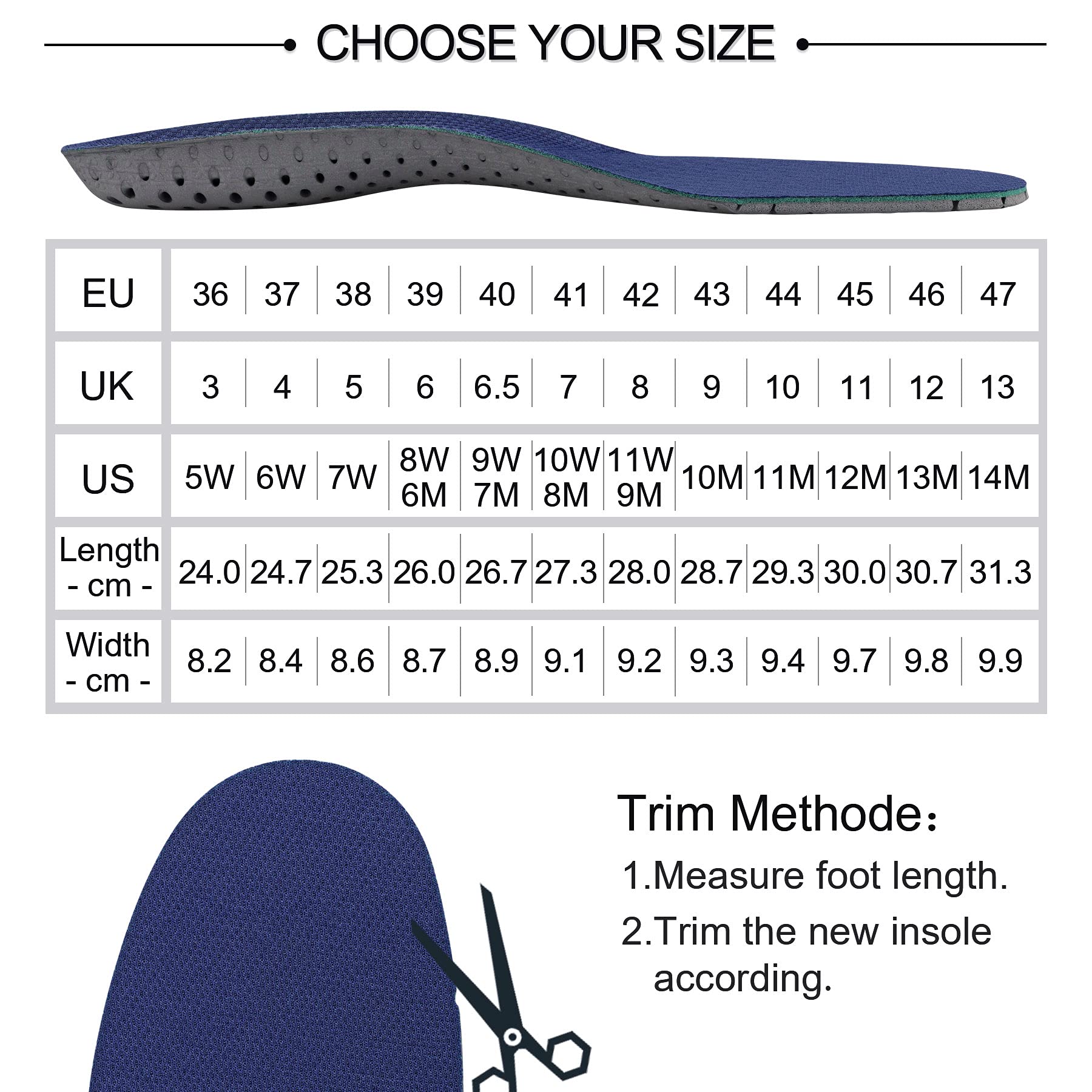 Knixmax Solette Sportive per Uomo e Donna Traspirante Confortevole Soletta per Scarpe Soletta - Ideale per Sport, Corsa, Camminata, Casual