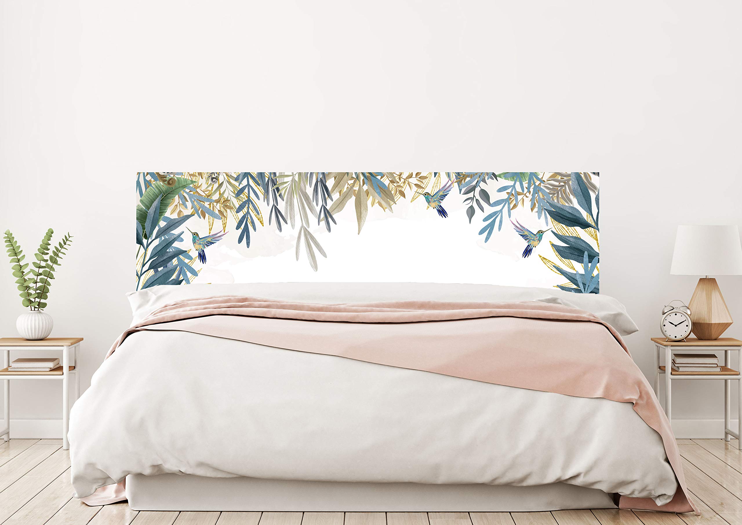 Oedim Cabecero Cama PVC Plantas Tropicales 200x60cm | Disponible en Varias Medidas | Cabecero Ligero, Elegante, Resistente y Económico
