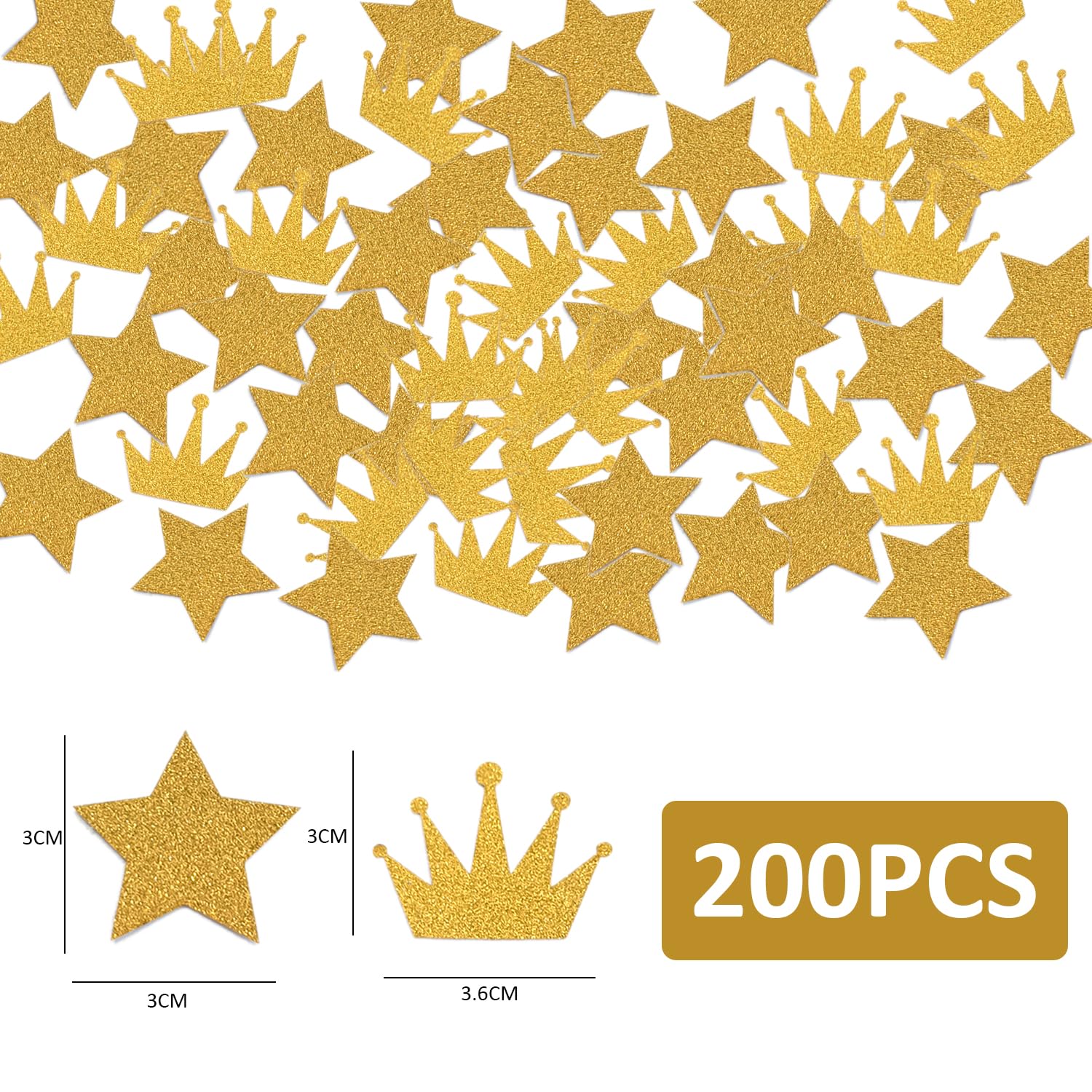 Cabilock Lot De 100 Confettis En Forme D'étoile Pour Décorations De Fête, Centres De Table, Fournitures D'artisanat