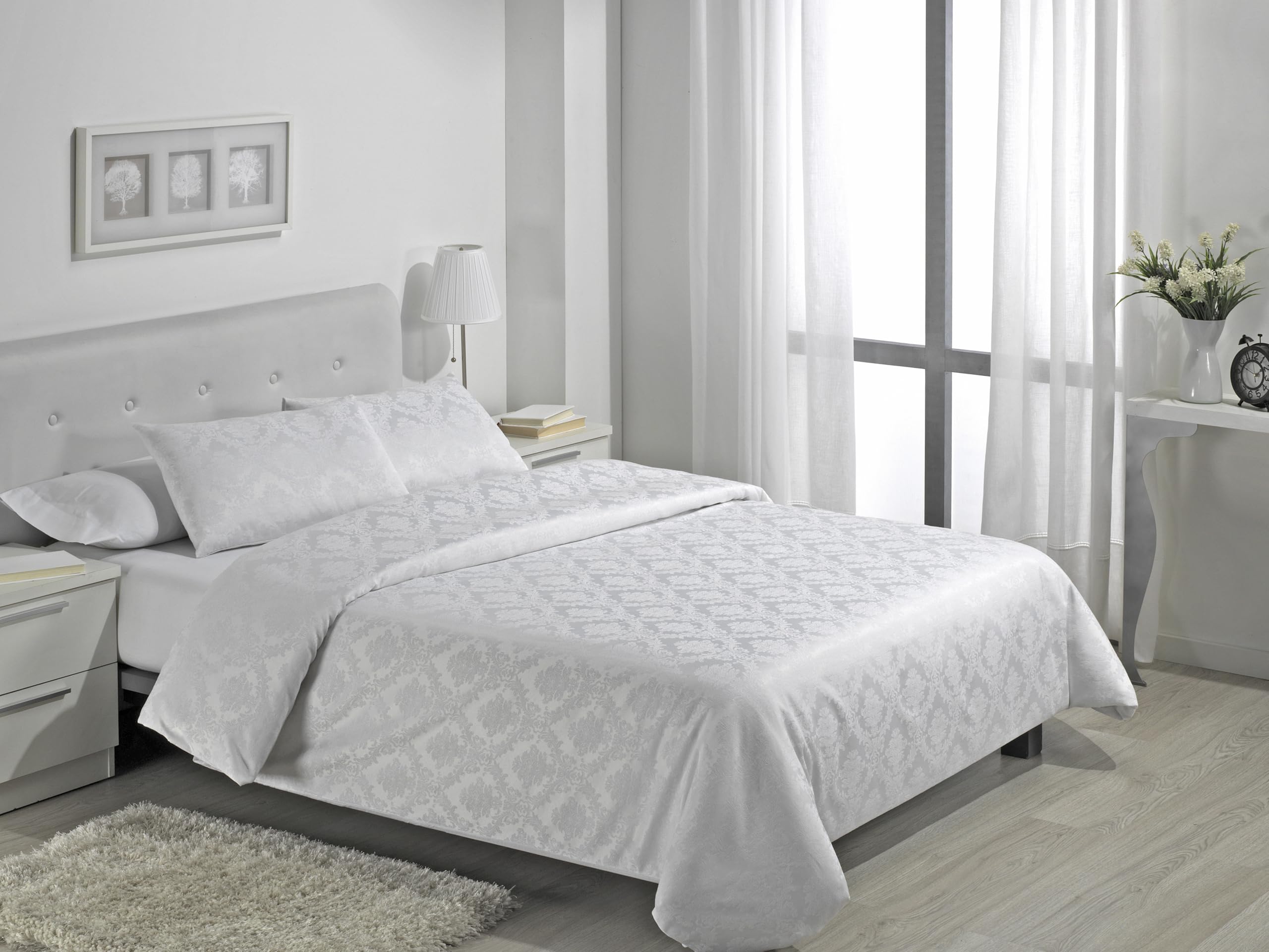 Parure de lit satin 100% coton 300 fils pour éliminer les draps rêches et chauds