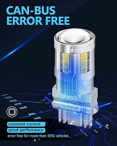 Miniatura 3 de Yorkim Bombilla LED blanca 3157, 6500K de alto brillo 3156 con proyector 3057 3056 3457 4157, lámpara de repuesto para luces traseras de freno de