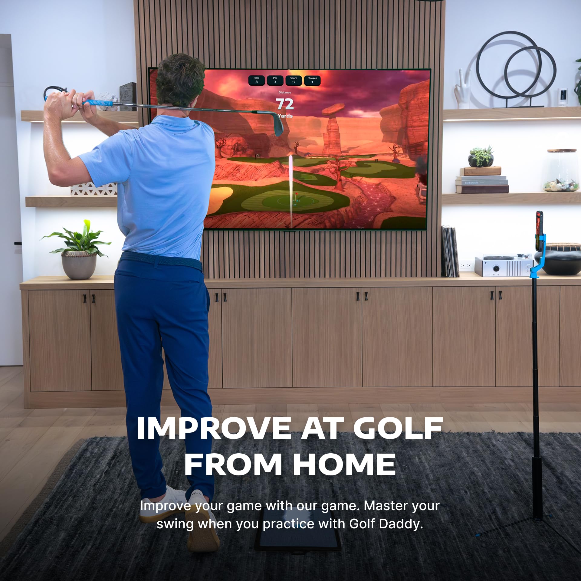 Golf Daddy Golf Simulator - Golf Training Aid to Practice Wherever