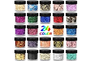 Captivating Gold Flakes: Embellish Nails and More with 24 Radiant Hues