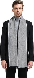 Men Winter Cashmere Scarf Wool Soft Warm Knitted Casual Scarves for Men