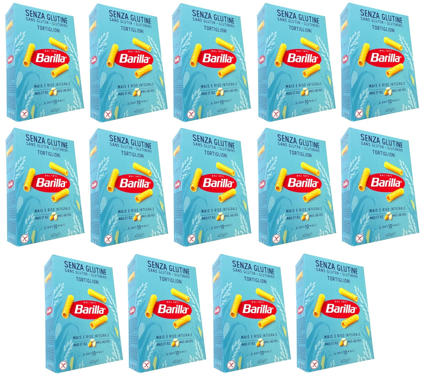 Rummo 29er-Pack Testpaket Pasta Barilla Tortiglioni + Divella Spaghetti Senza Glutine,Glutenfreie Nudeln Italienische Pasta 400g