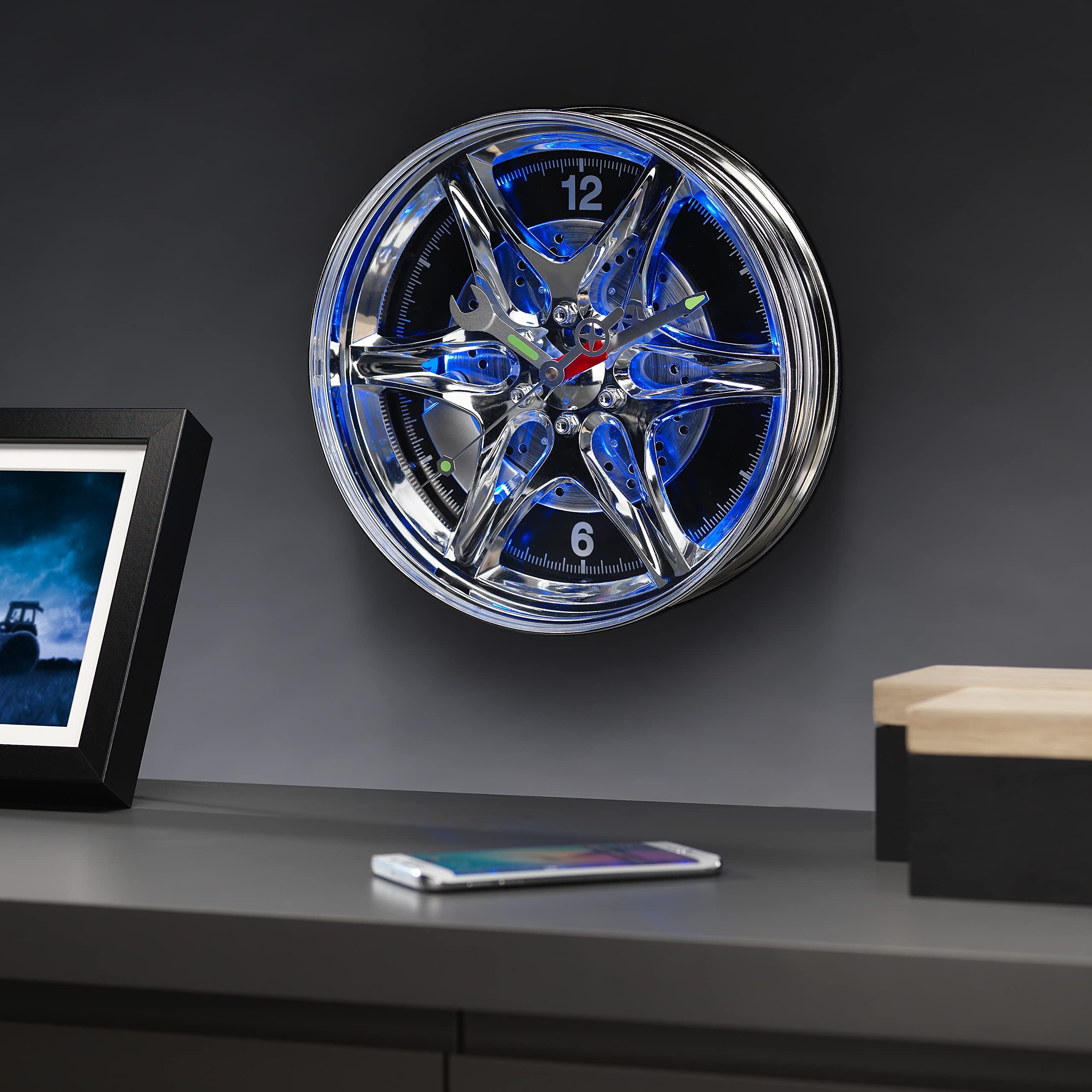 RED5 Horloge Murale à LED pour Jante de Roue