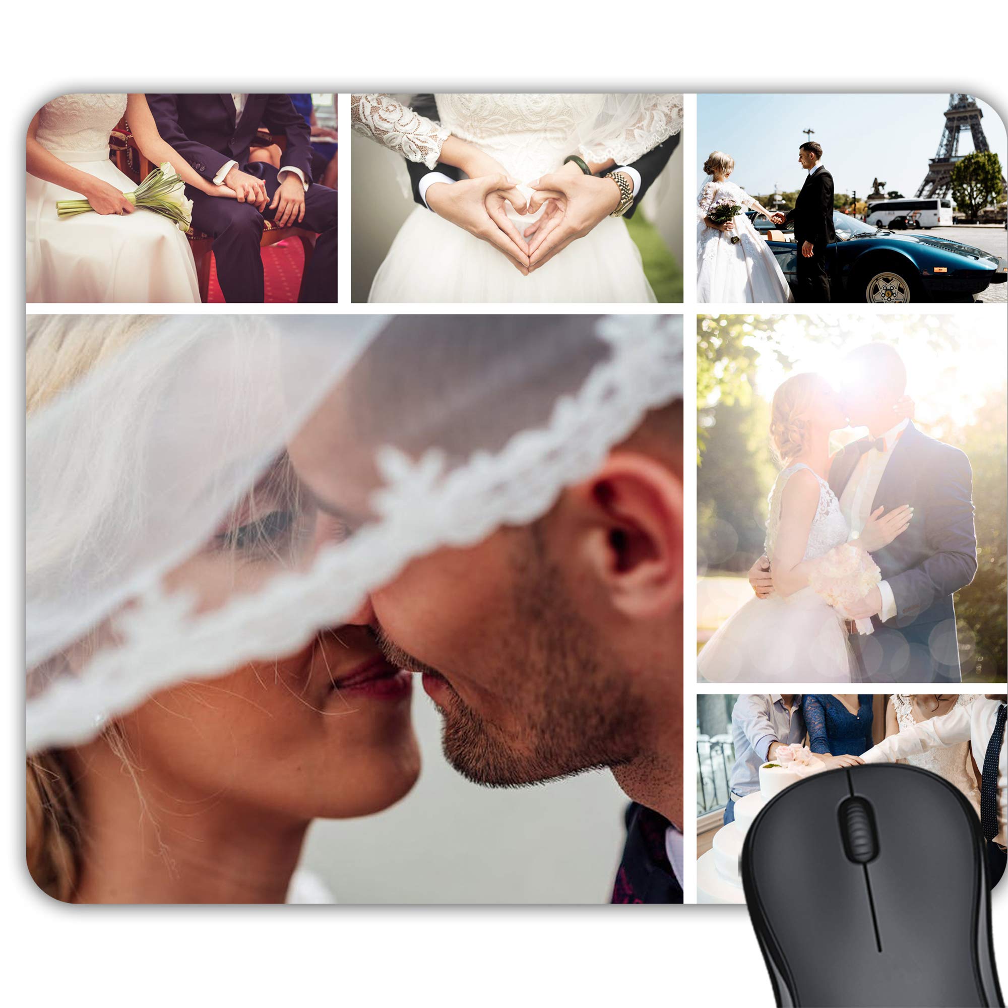 Cus2mize Personalized Mouse Pad with Picture Photo Text, Customized Mousepad, Gaming Mousepad, Personalised Mouse pad, personalized mouse mat, gaming mouse mat, Collage Mouse pad, 0792679600581