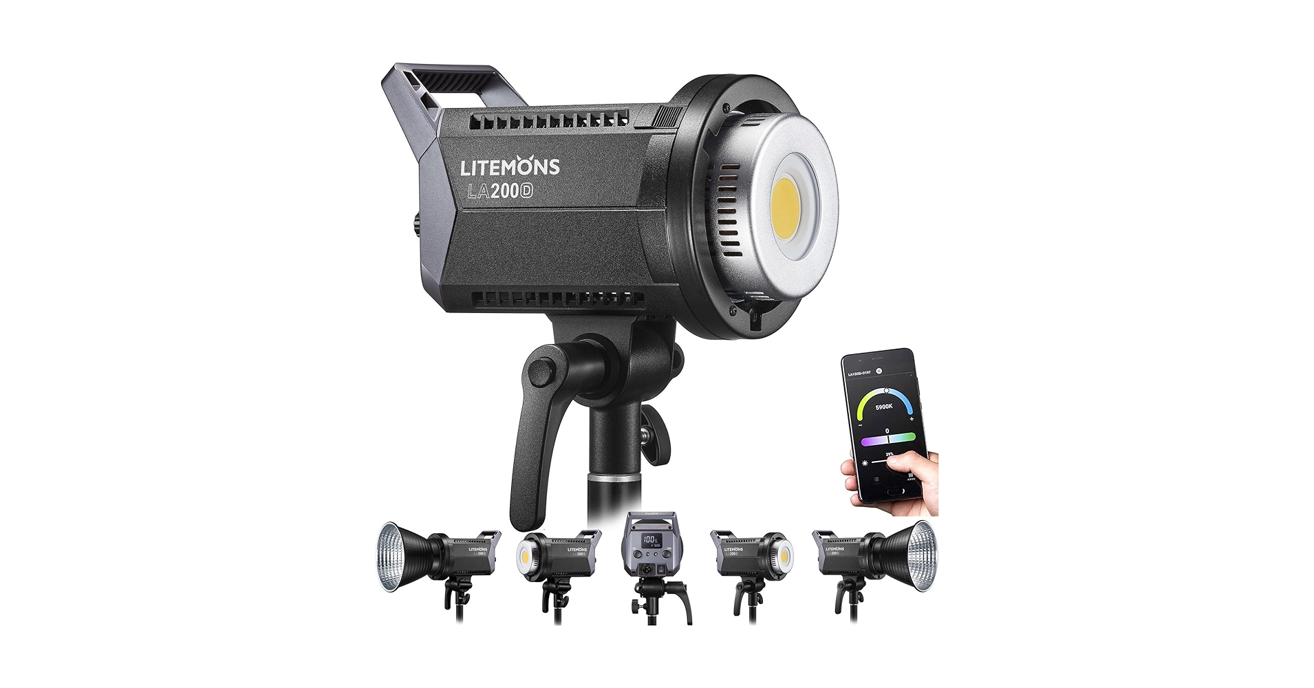 Godox Litmons LA200D 230W LEDビデオライト Amazon.com : Godox Litemons LA200D 230W Daylight LED Video