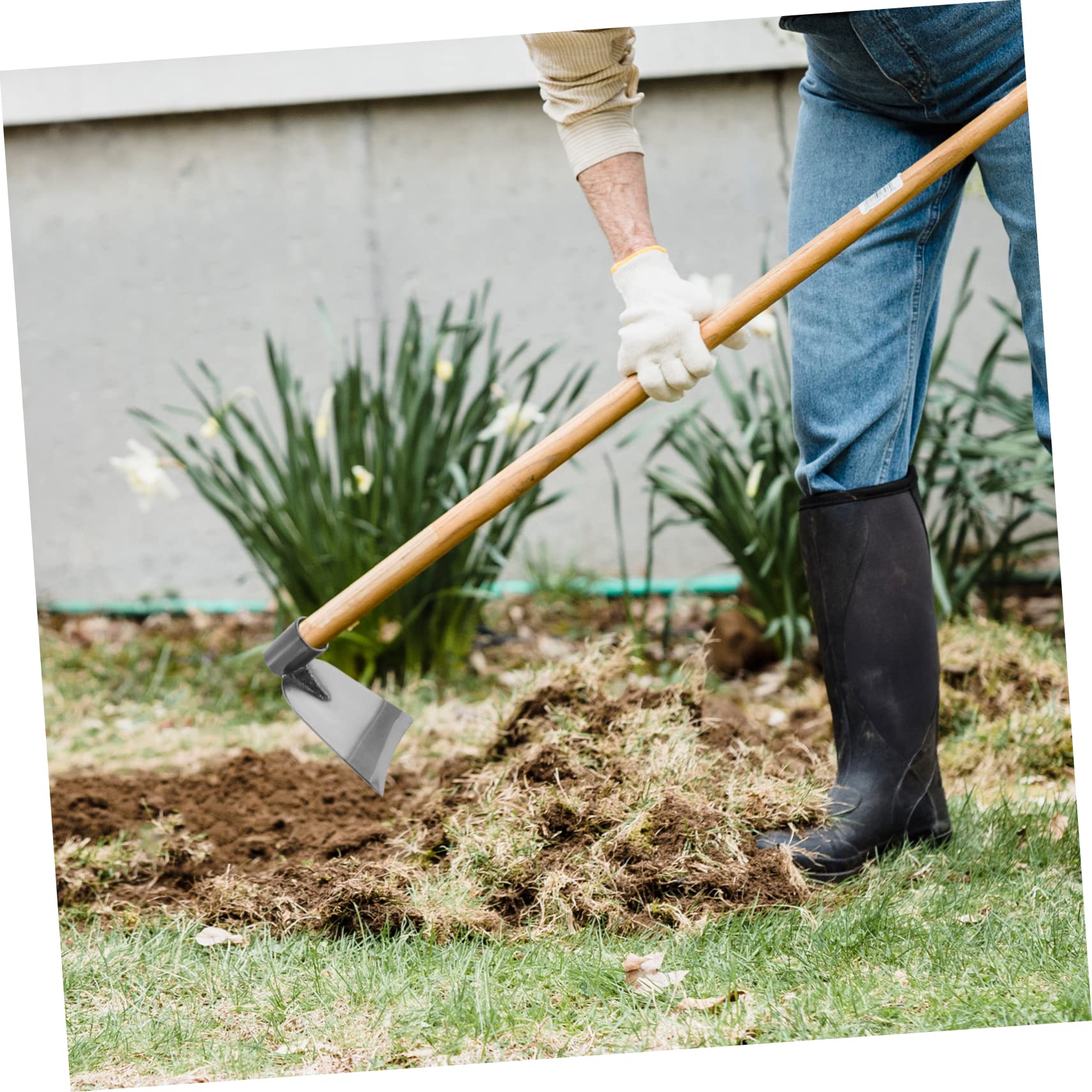 HANABASS Hand Hoe Garden Tool Stainless Steel Hoe Farm Tools for Weeding Flower Planting Garden Hoeing