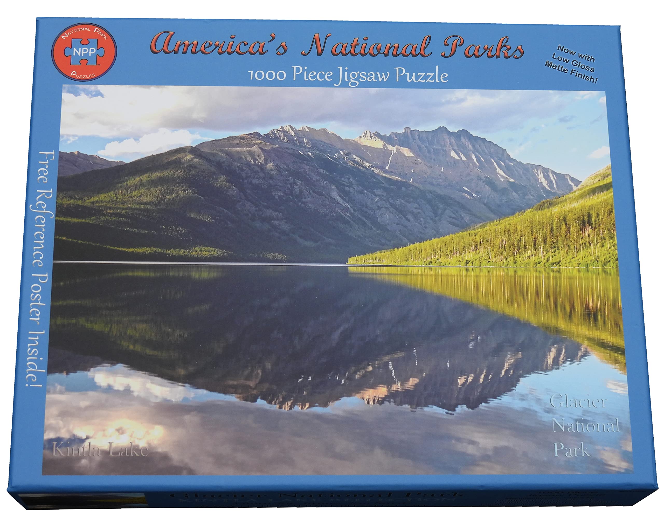 Glacier National Park Kintla Lake Reflection 1000 Piece Puzzle for Adults