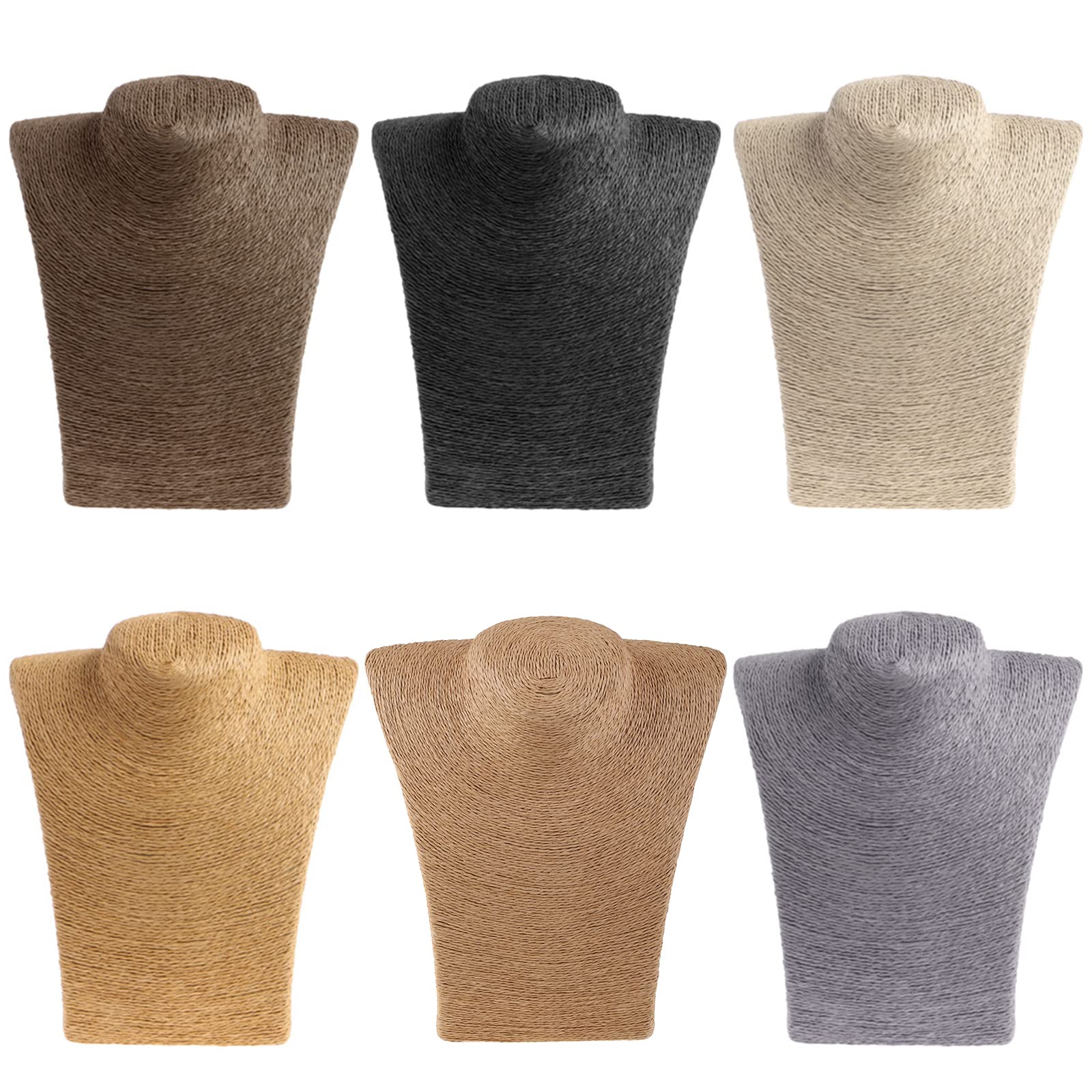 DGFJY Small Rope Necklace Jewelry Display Model Bust Stand Necklace Mannequin Bust Jewelry Organizer Displays Rack Earring Display Stand