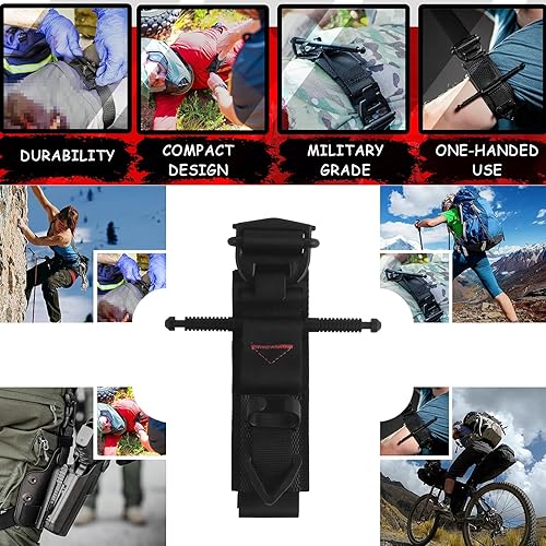 Miniatura 4 de IFAK Kit de trauma con torniquete, vendaje de 6 pulgadas, férula, kit táctico de primeros auxilios para automóvil, camping, senderismo y viajes con