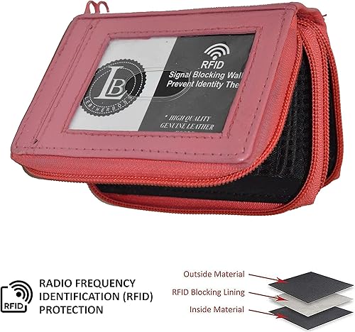 Miniatura 3 de Leatherboss - Cartera de piel con doble cremallera con seguridad RFID
