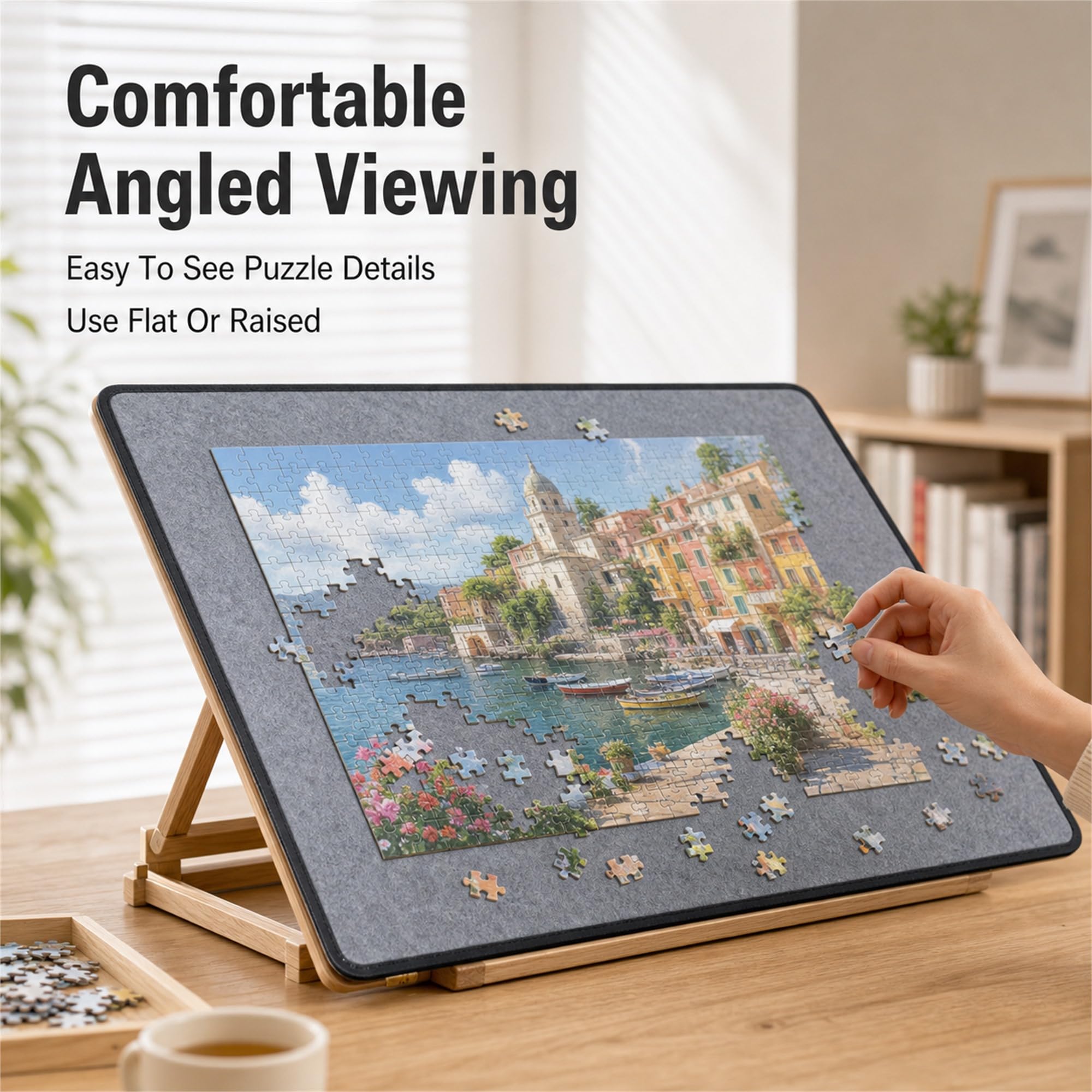 Tablero De Rompecabezas Inclinable,Tablero De Rompecabezas Plegable,Mesa De Rompecabezas De Fieltro,Almacenamiento De Mesa De Rompecabezas,para Adultos