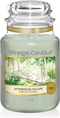 Yankee Candle Large Jar Candle, Afternoon Escape Scented Candle, Up