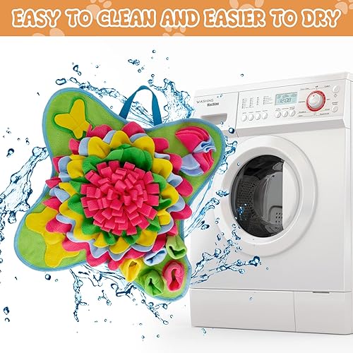 Miniatura 6 de Paquete de 2 alfombrillas de olfateo para mascotas para perros, tapete interactivo de alimentación para perros, tapete portátil para olfatear