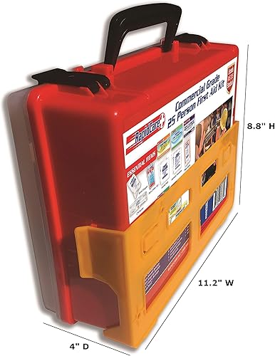 Miniatura 5 de Rapid Care First Aid 839-1-12AN - Kit de primeros auxilios de grado comercial para 25 personas, supera los estándares OSHAANSI 2015, en estuche de