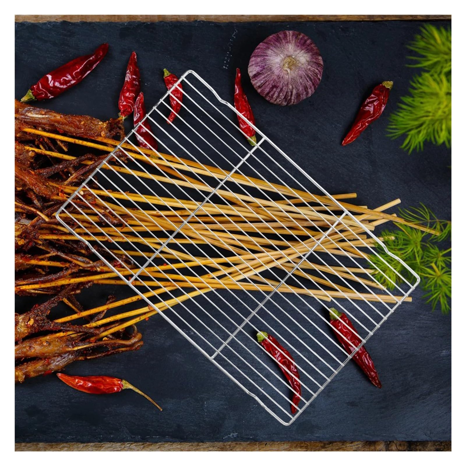 Kühlgitter aus Edelstahl Edelstahl-Kühlregal, verdicktes Drahtgeflecht, Kühlversorgung for Backen, Grillen, Braten, Küche, Kochen