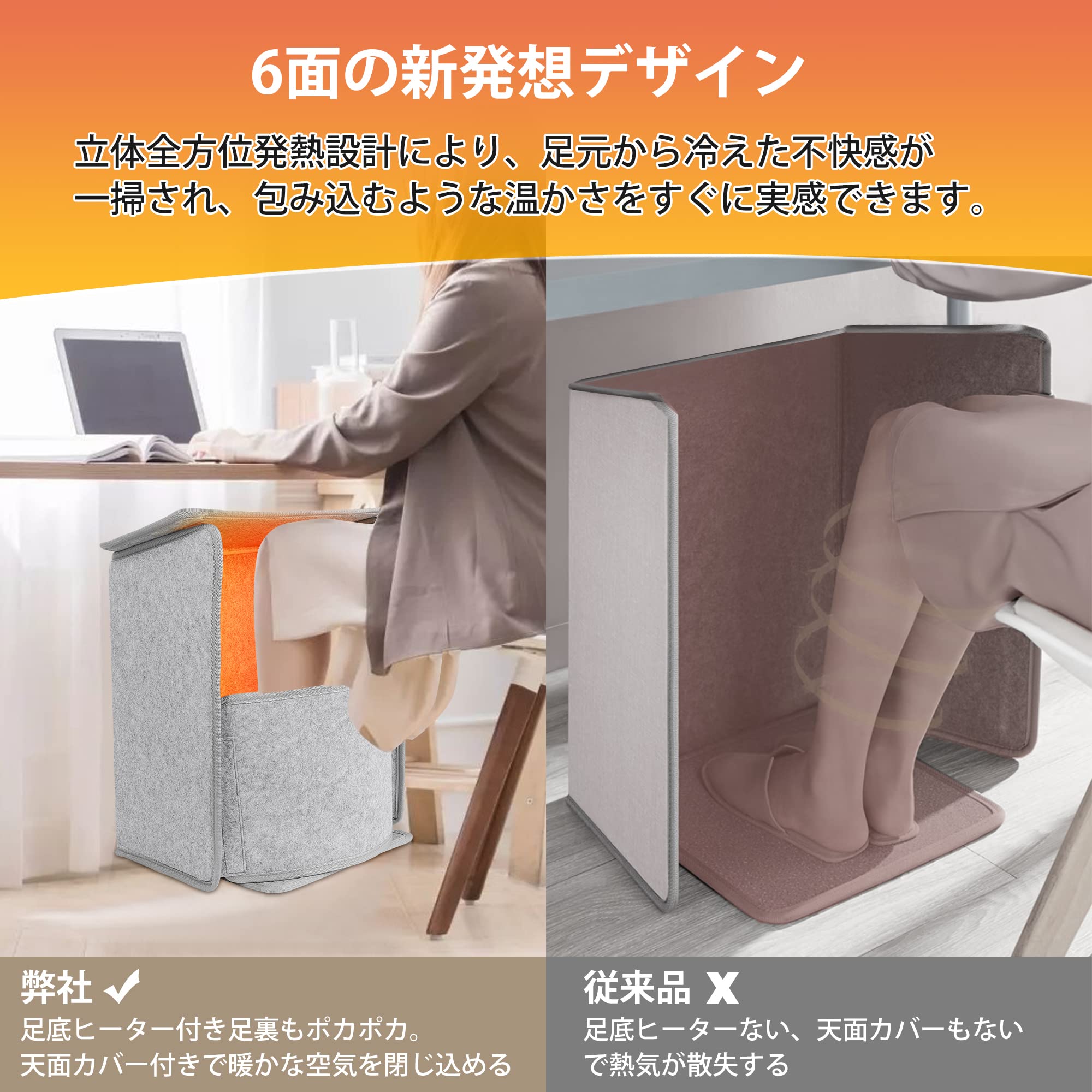 Amazon | ZOEDO パネルヒーター 足元ヒーター デスクヒーター 電気足温