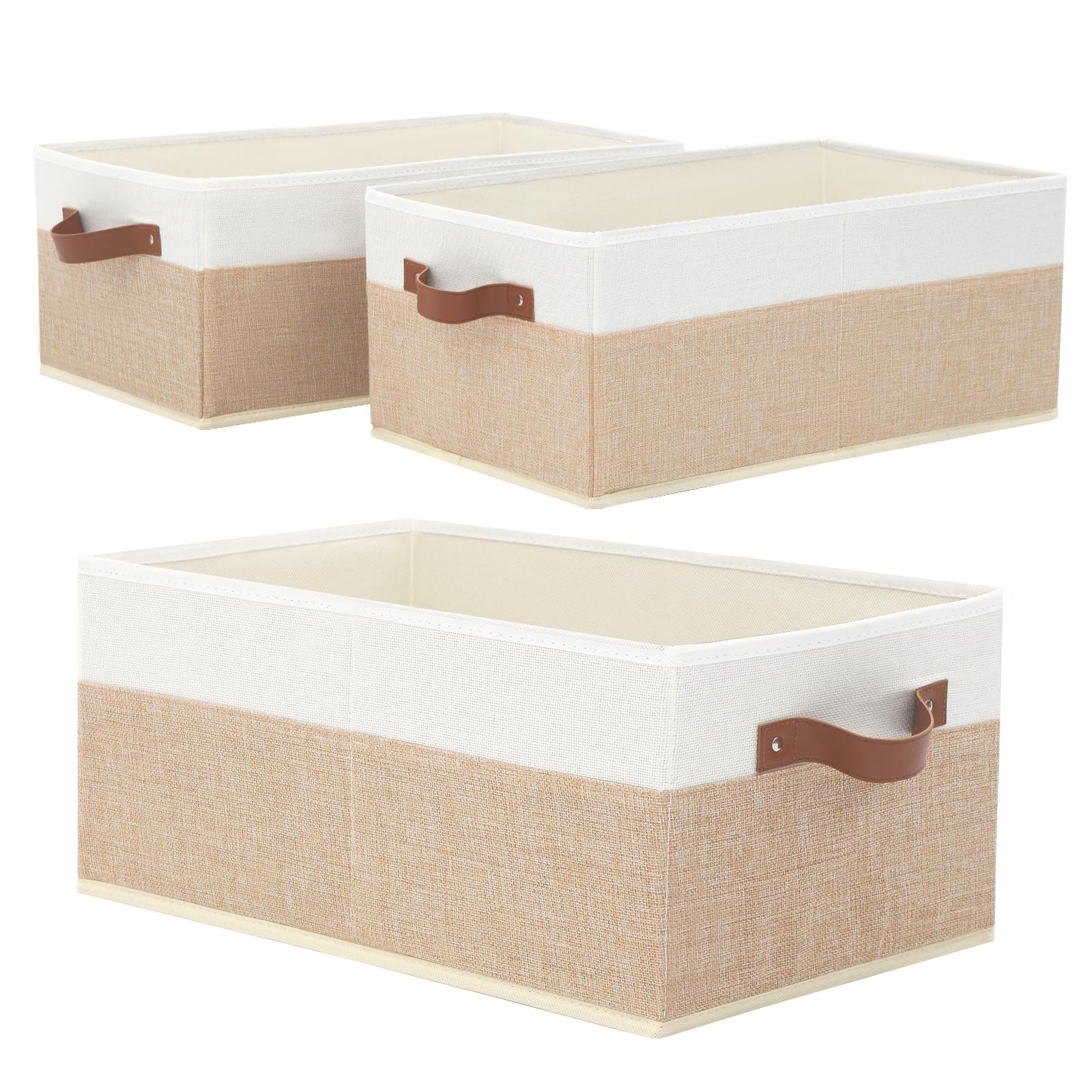 WGGWE Closet Organizer Bins 3 Pack
