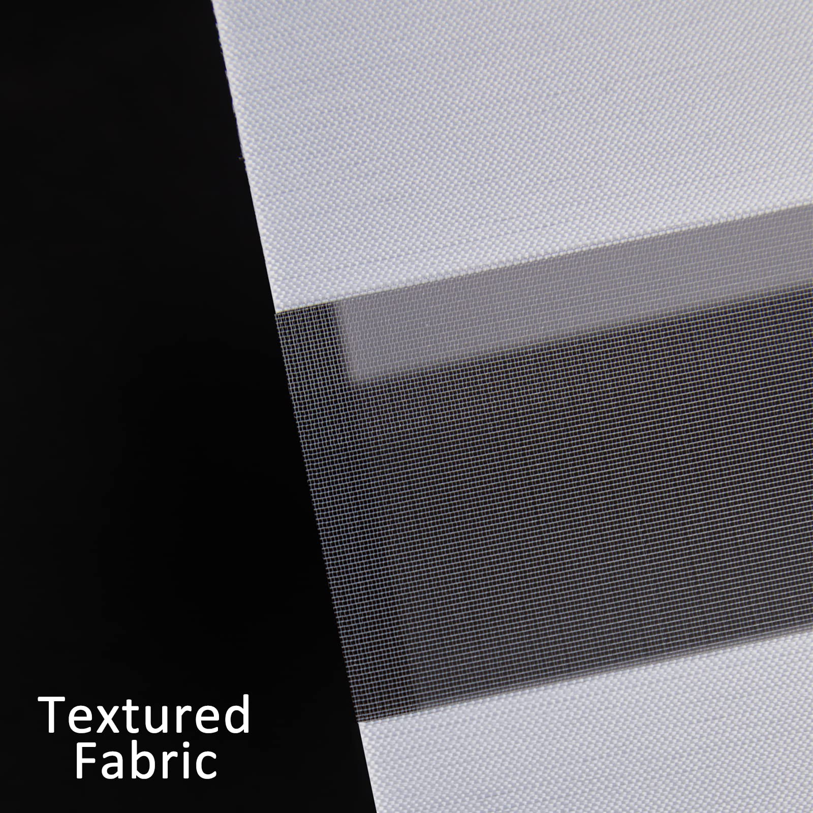 Tonature Custom Size Zebra Blinds Cordless Roller Shades for Windows Dual Layer Fabric for Day and Night Waterproof Window Shades for Home and Office White