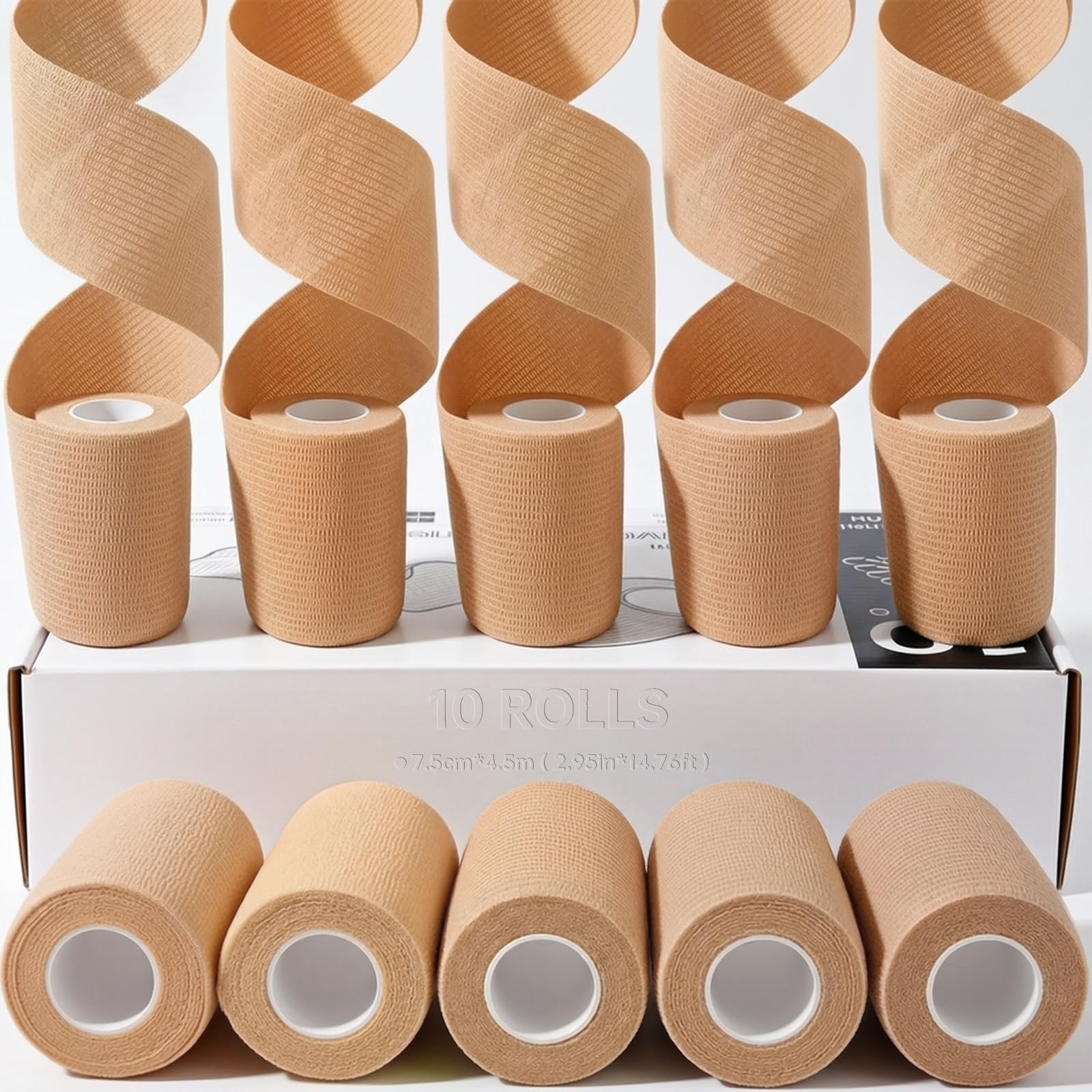 HONYAO Kinesiotapes 2 Rollen, Kinesiologie Tape (5m×5cm), Physiotape für Schulter, Rücken, Knie, Ellenbogen und Nacken, Tape Sport, Hautfreundlich, Elastisch & Wasserfest - Rosa