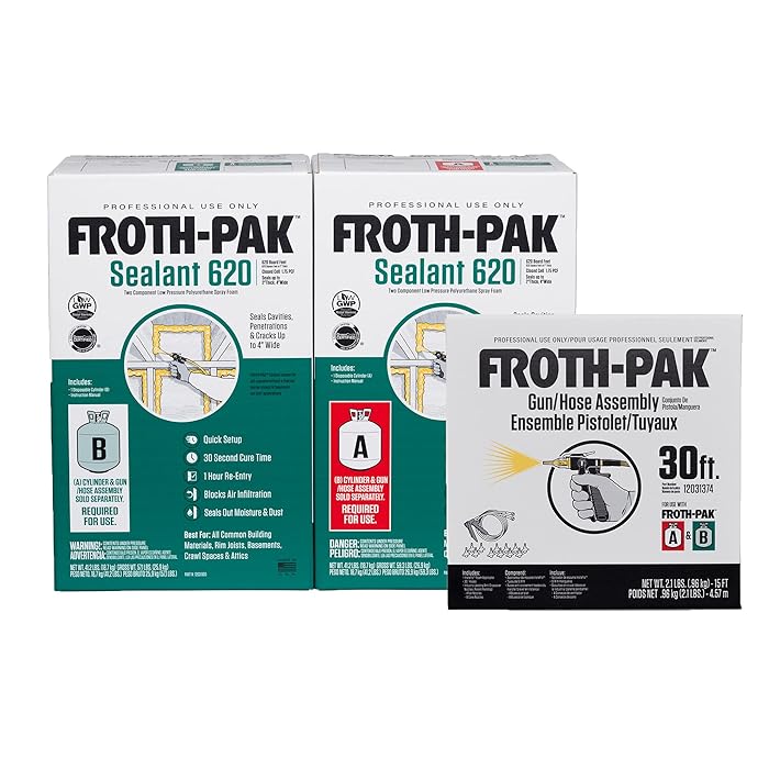 Buy FrothPak 620 Spray Foam Sealant Kit, 30 ft Hose. Low GWP Formula
