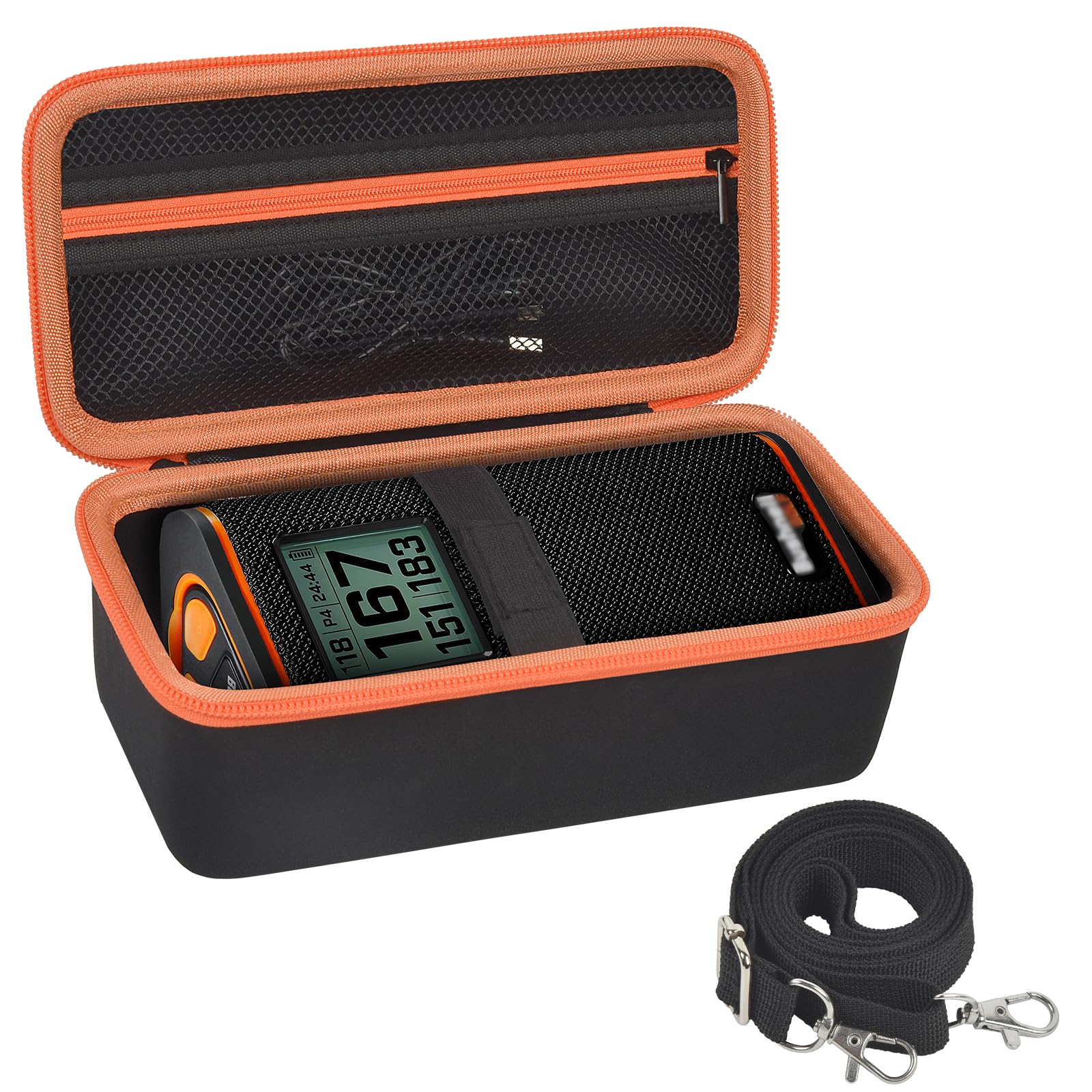 Carrying Case for Bushnell Golf for Wingman View Golf GPS Speaker, Range Finder Magnetic Travel Storage Holder, Golfs Bluetooth Speaker Bag Organizer for Charging Cable (Box Only)