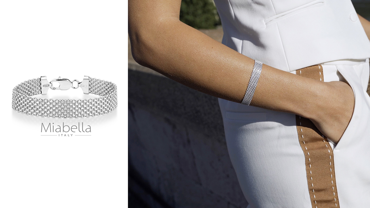 Pulsera de cadena italiana Miabella de plata 925 miniatura 7