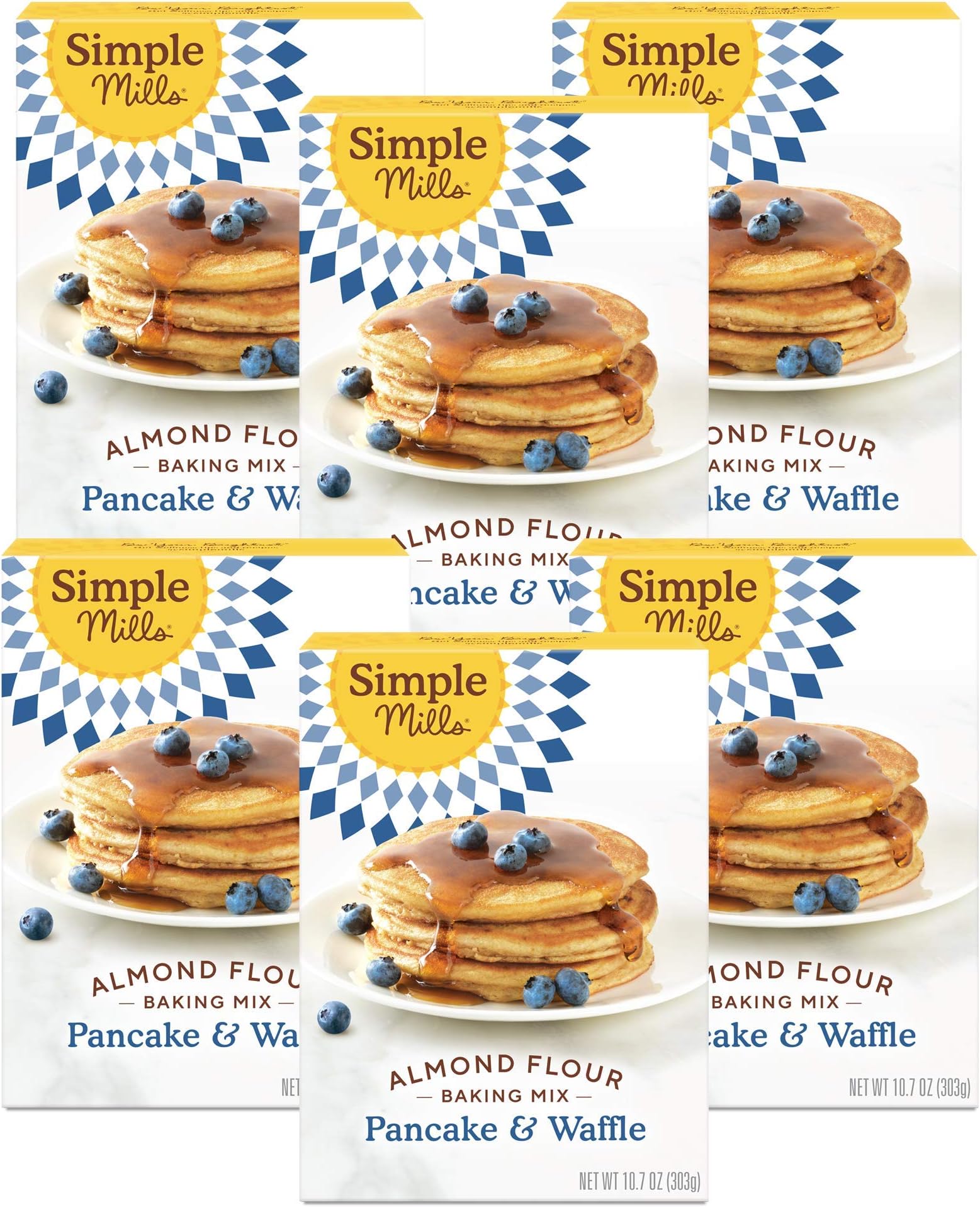 Almond Flour Pancake & Waffle Mix, Original - Gluten Free, Plant Based, Paleo Friendly, Breakfast 10.7 Ounce (Pack of 6)
