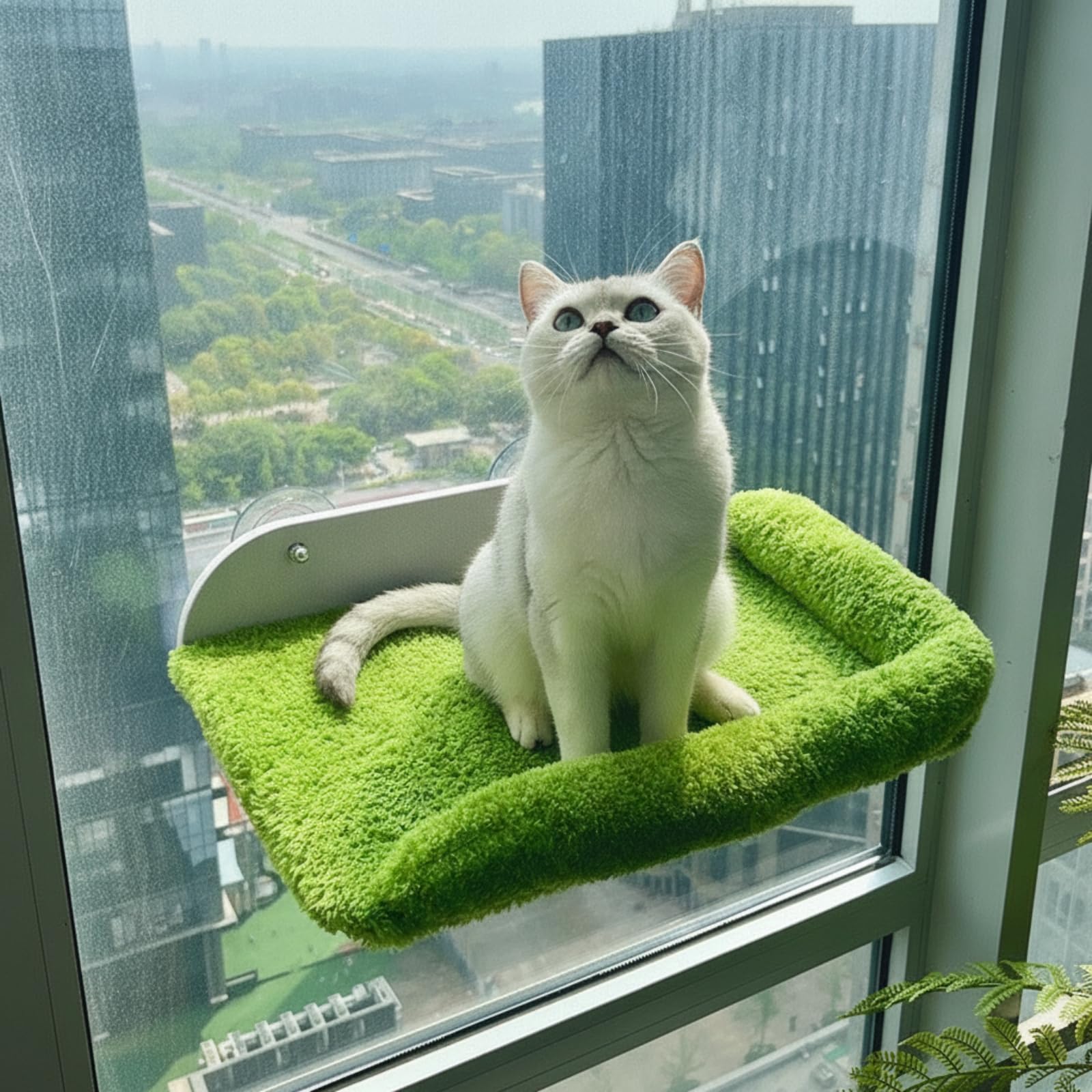 Plüschig Katzen-Fensterliege