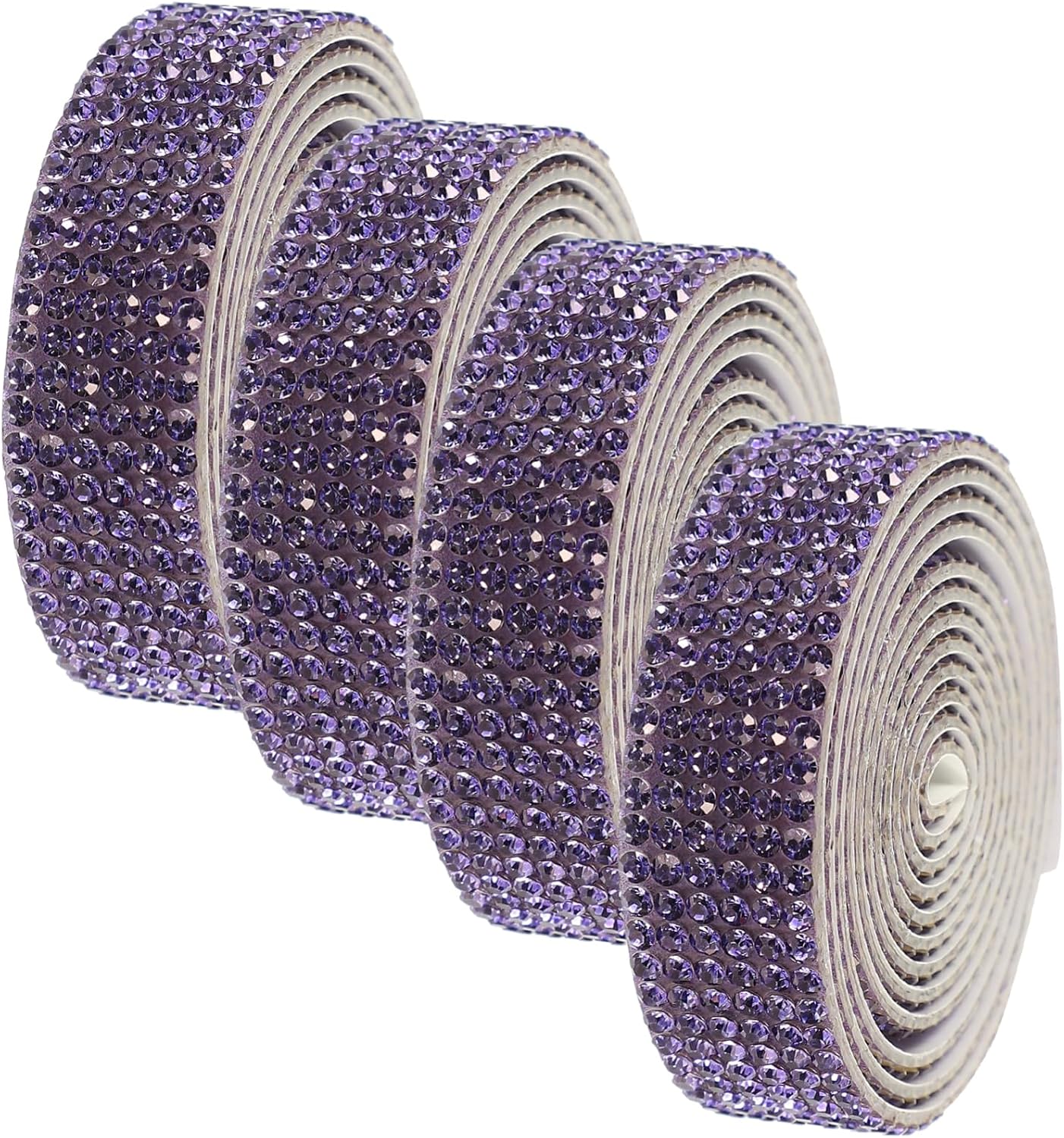 SEWACC 4rolls Rhinestones for Wedding Dress Dress Belt Rhinestone Applique Sturdy Material Patches Bridal Belt Patches Adhesive Iron
