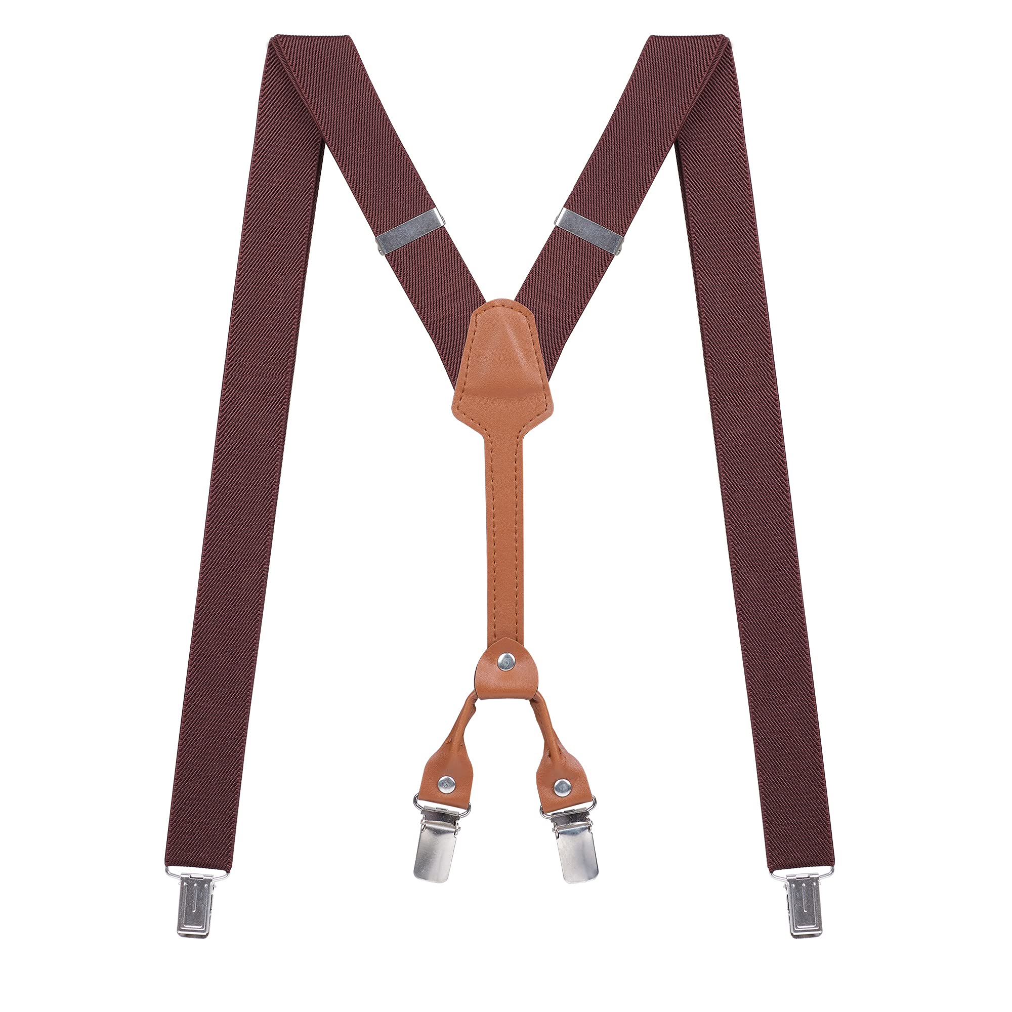 'Action Ward Women's Suspenders - 1'' Width - Y Back 4 Clip Skinny Ladies Suspenders'