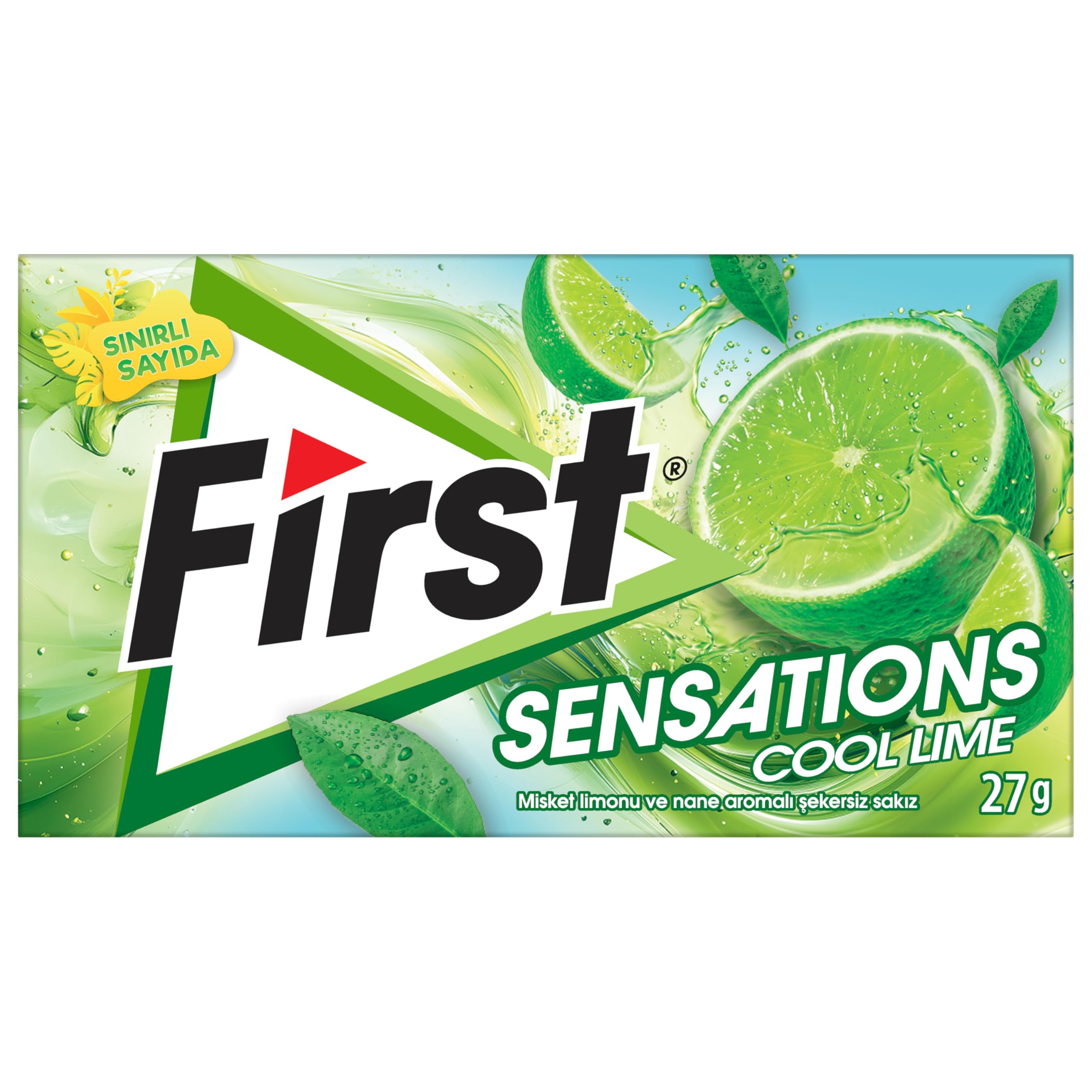 First Sensations Cool Lime Aromalı Şekersiz Sakız 27 g