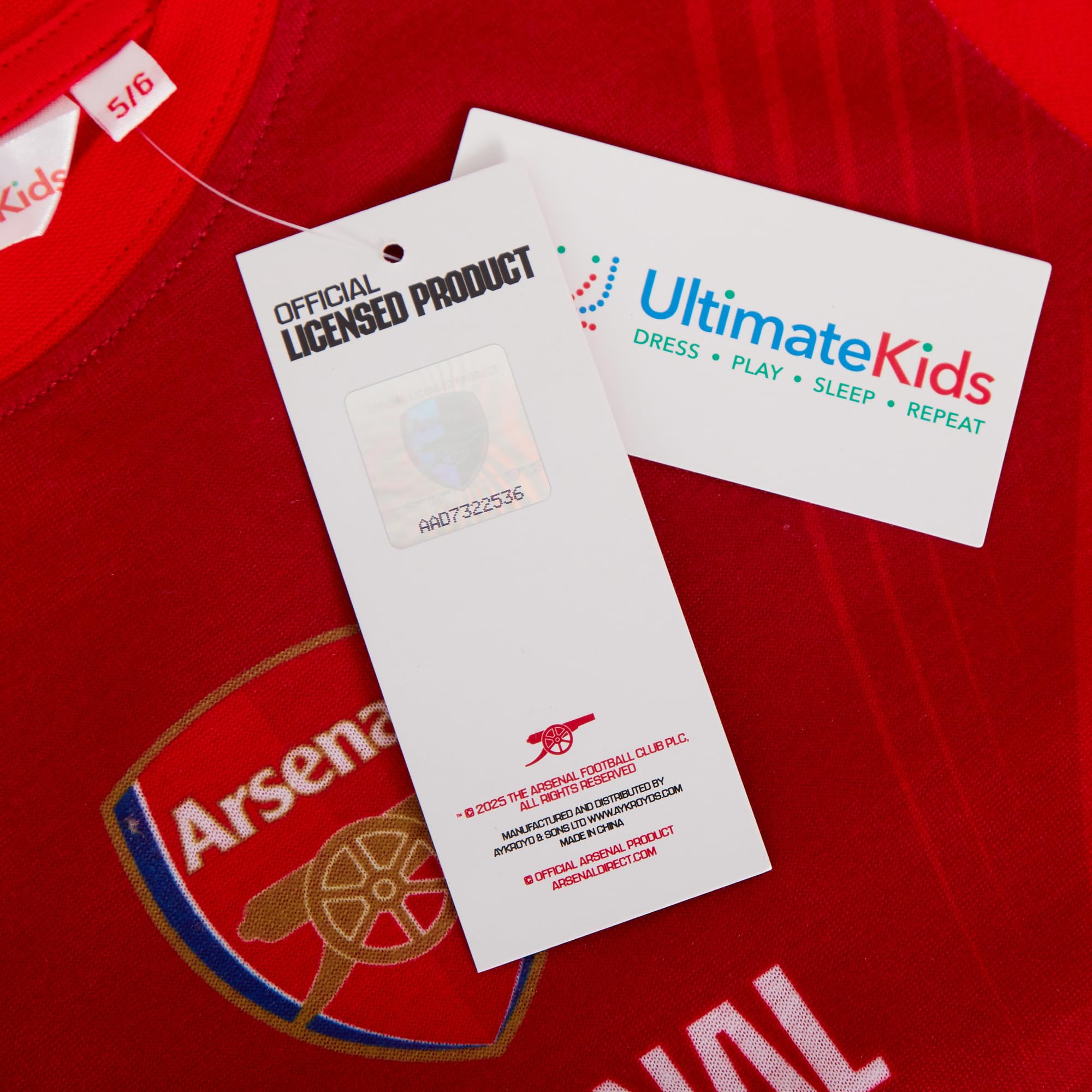 Arsenal F.C. Ensemble pyjama + peignoir 3 pièces pour enfants Premier League Football Club